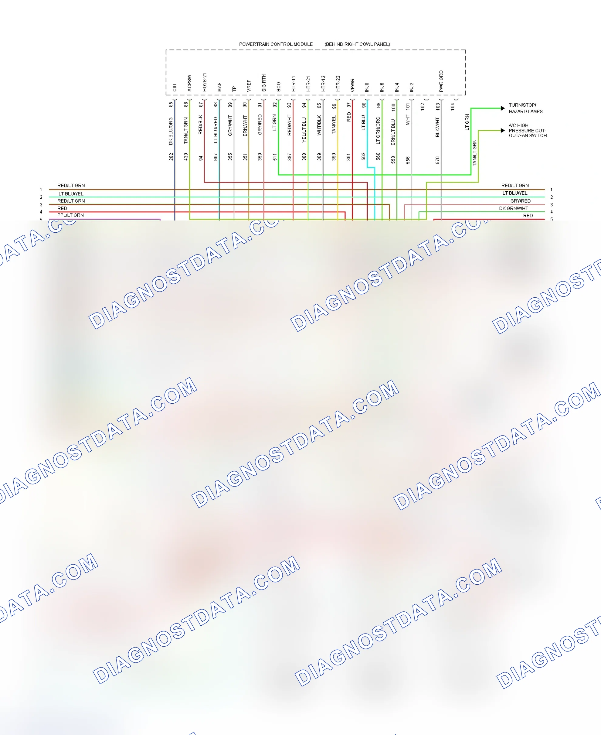 Scheme 11: EEC-V Wiring Diagram Cougar 4.6L & Thunderbird 4.6L - 4 Of 5