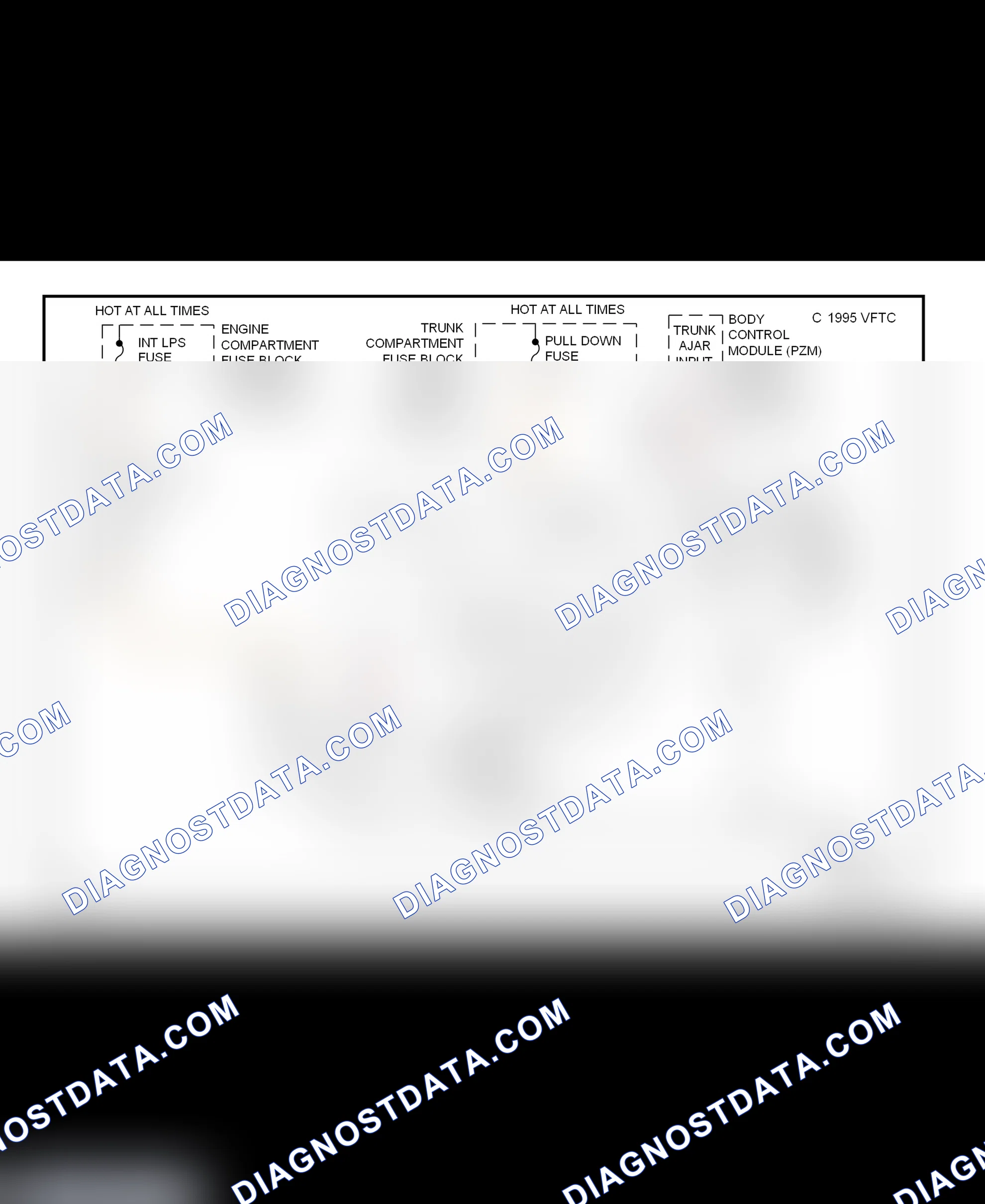 Scheme 9: Power Trunk Pull-Down System Wiring Diagram (Concours, DeVille & Seville)