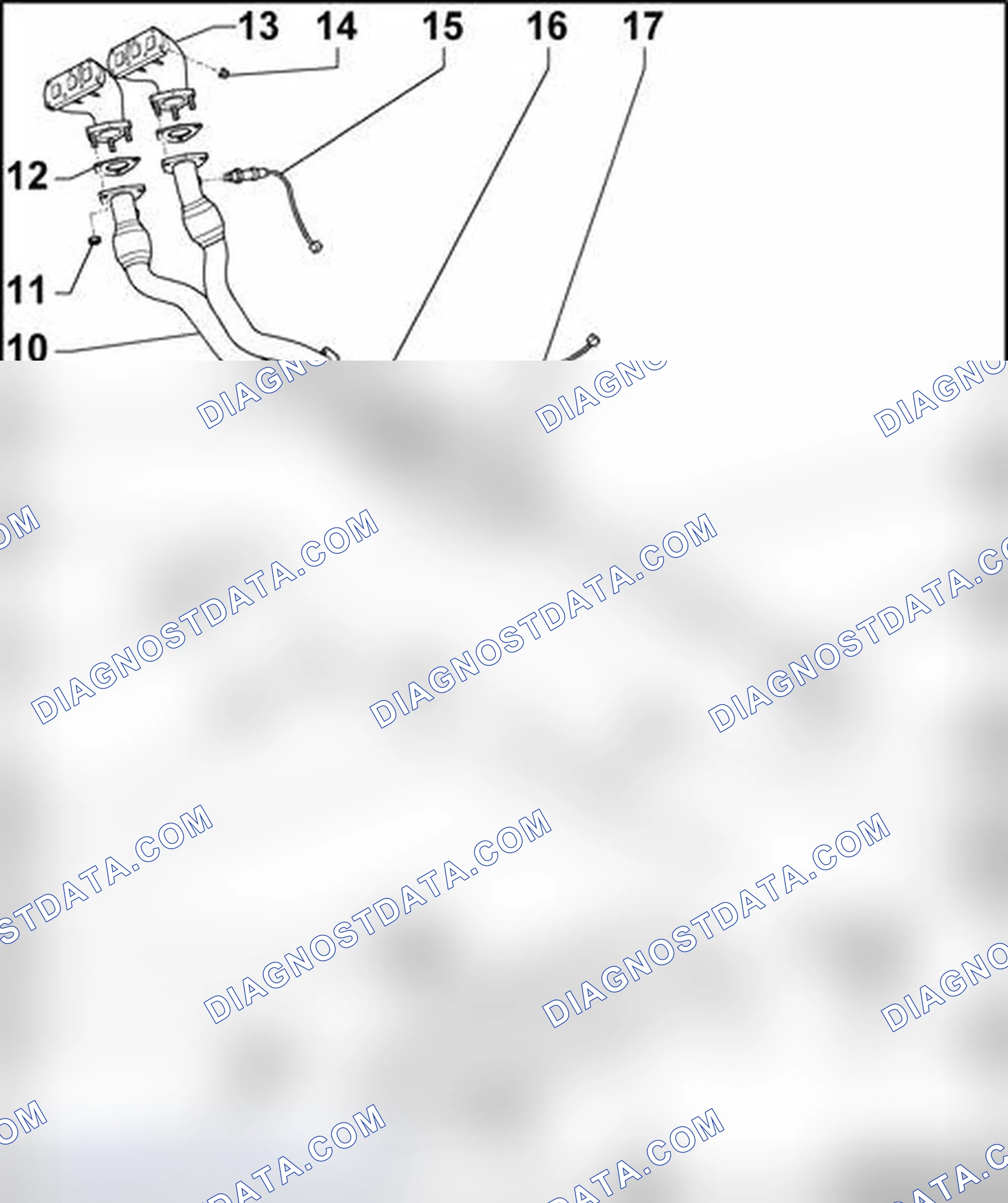 Scheme 324: Exhaust system, component overview