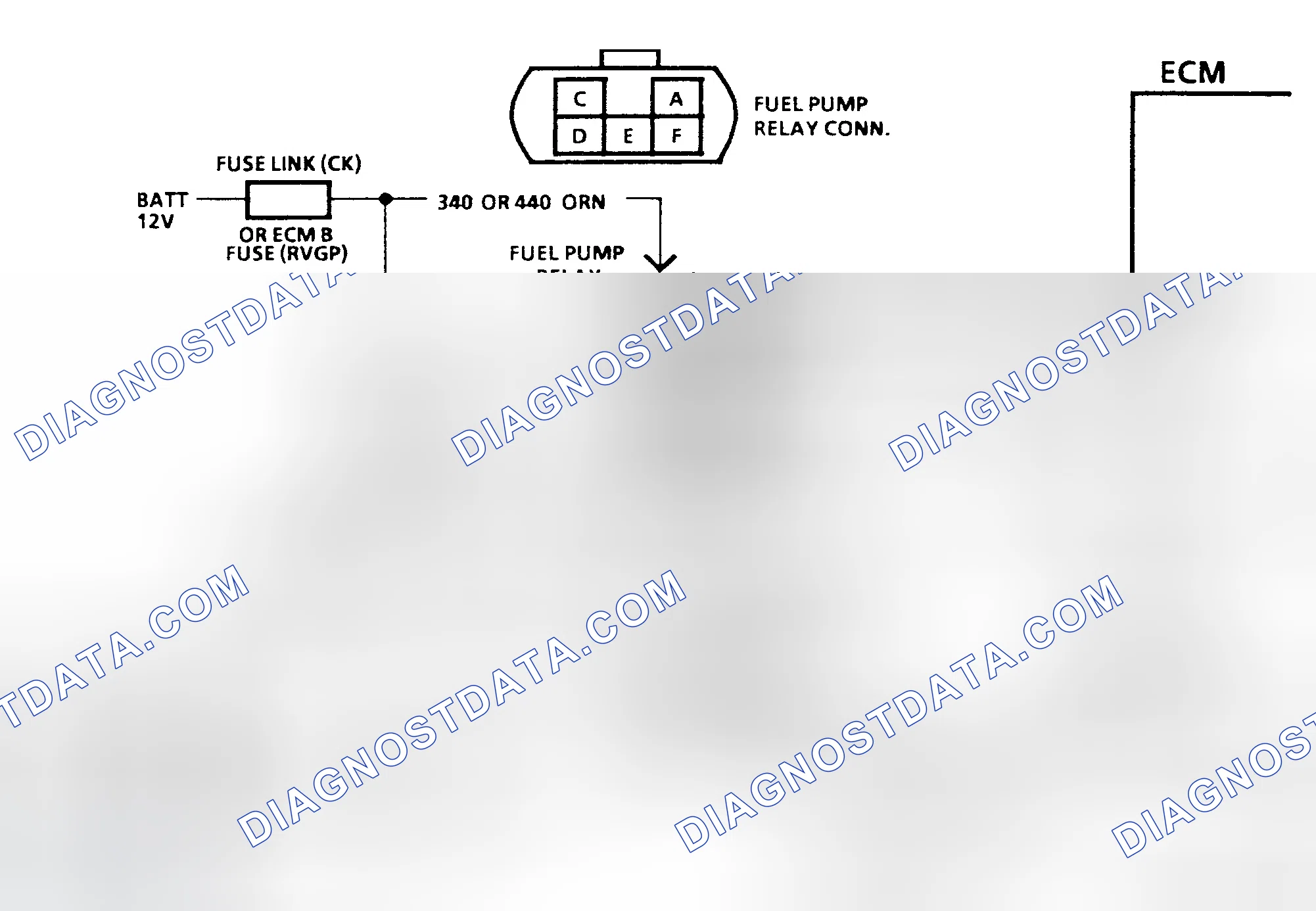 Scheme 12: Chart A-5 Schematic, Fuel Pump Ckt Diagnosis (C, K, R, V, G, P & GP Series) One Fuel Tank