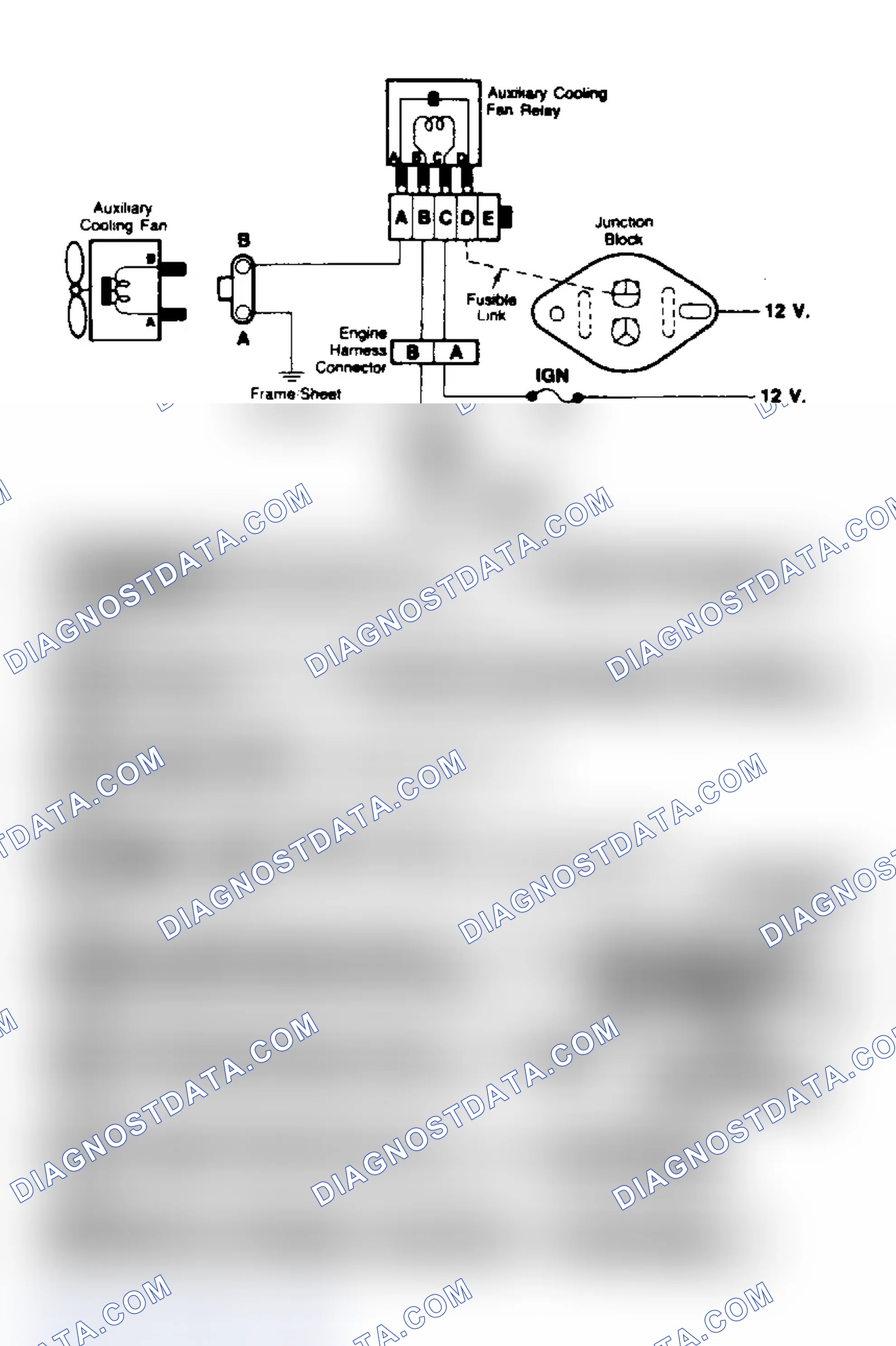 Scheme 1: "G", "R" & "V" Series (7.4L) Cooling Fan Circuit Diagram & System Diagnosis