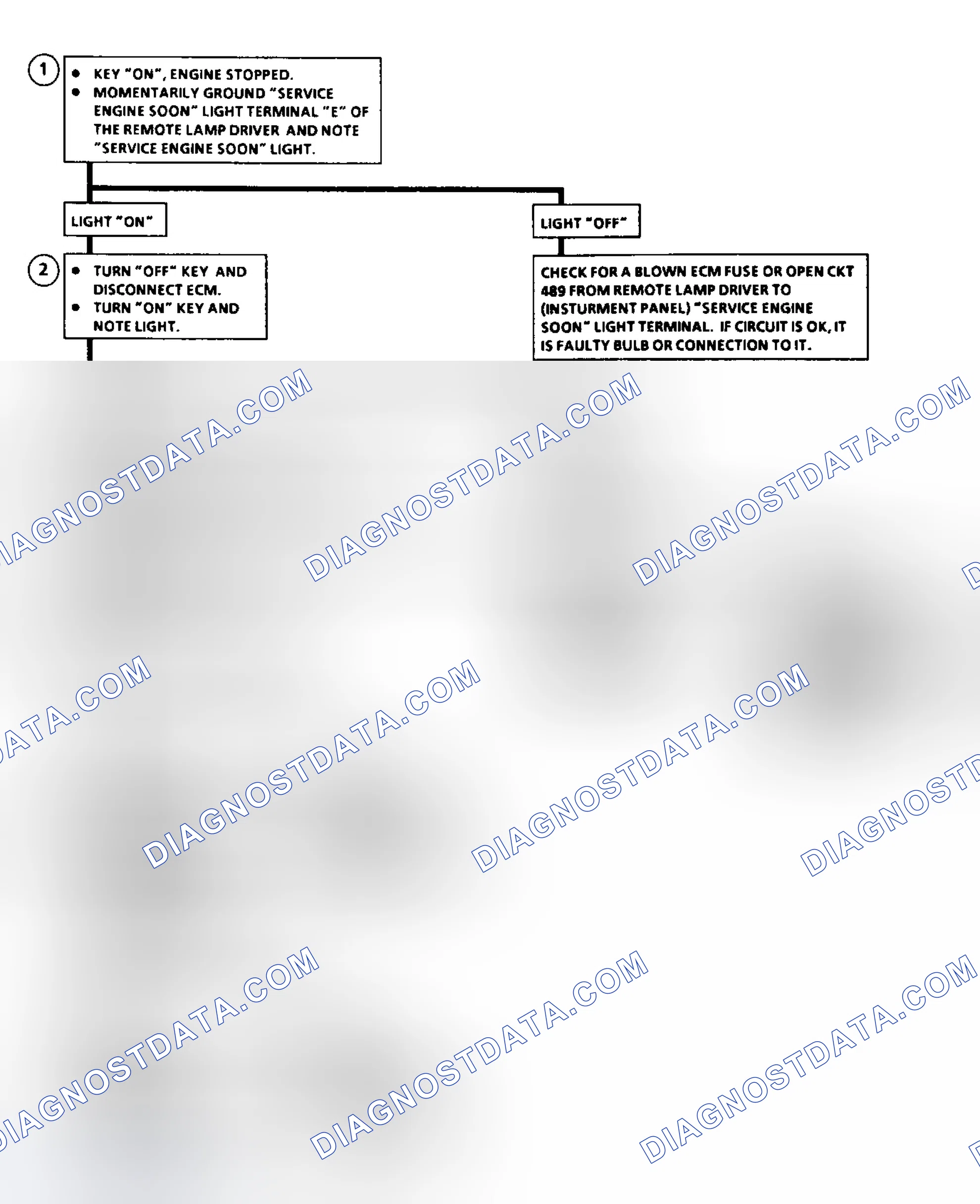 Scheme 38: Flow Chart Service Engine Soon Light Inop.