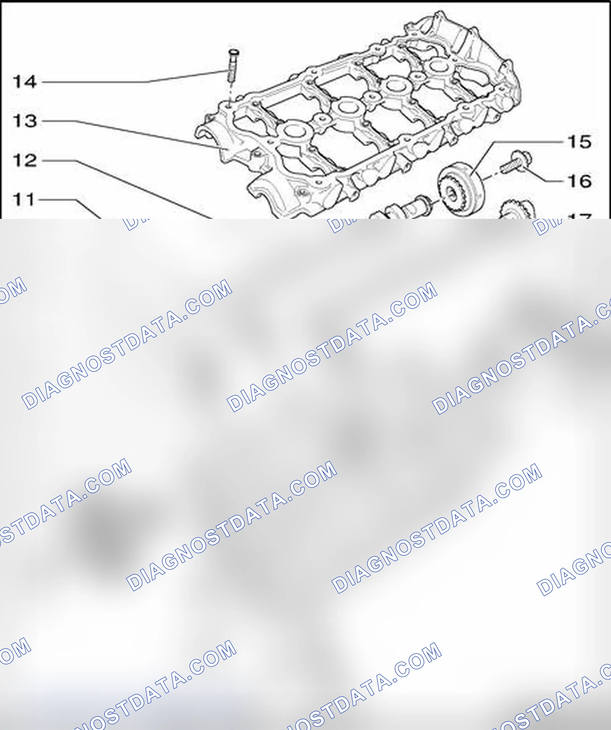 Scheme 547: Cylinder head, camshafts, overview