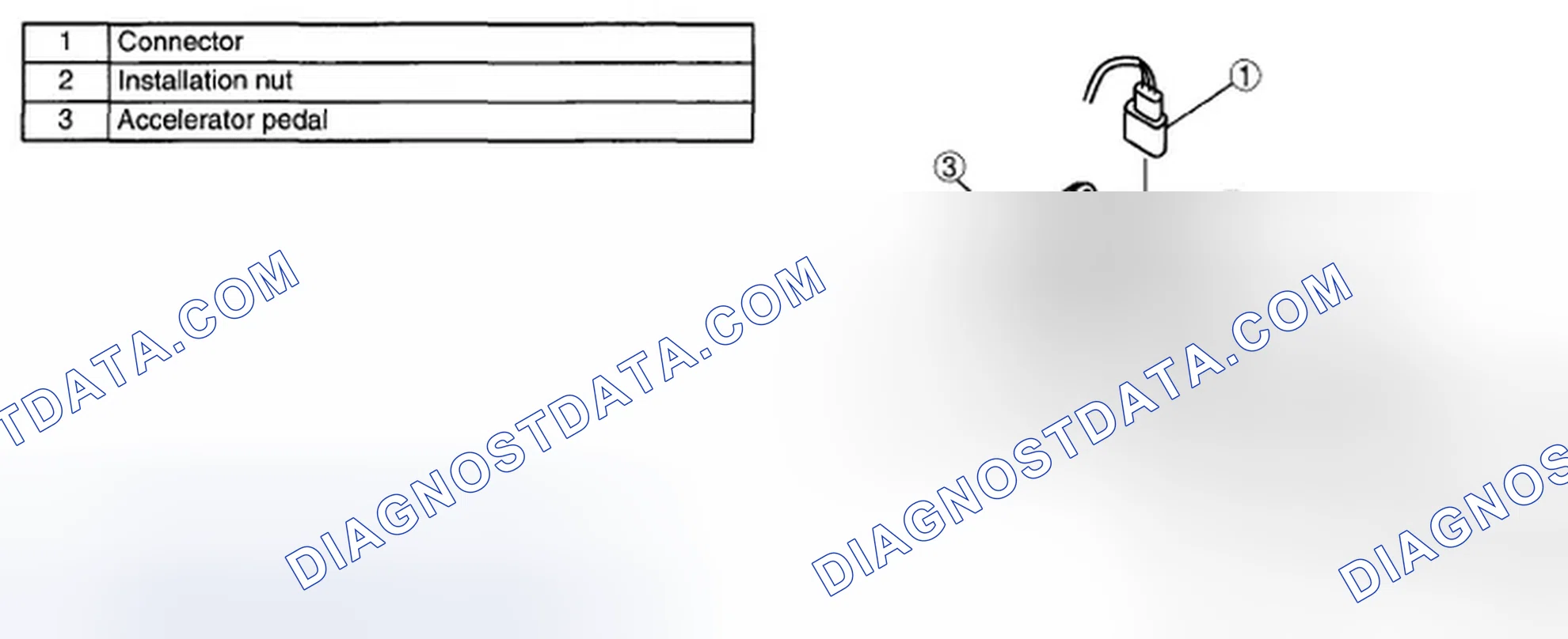 Scheme 302: ACCELERATOR PEDAL REMOVAL/INSTALLATION [LF, L3]