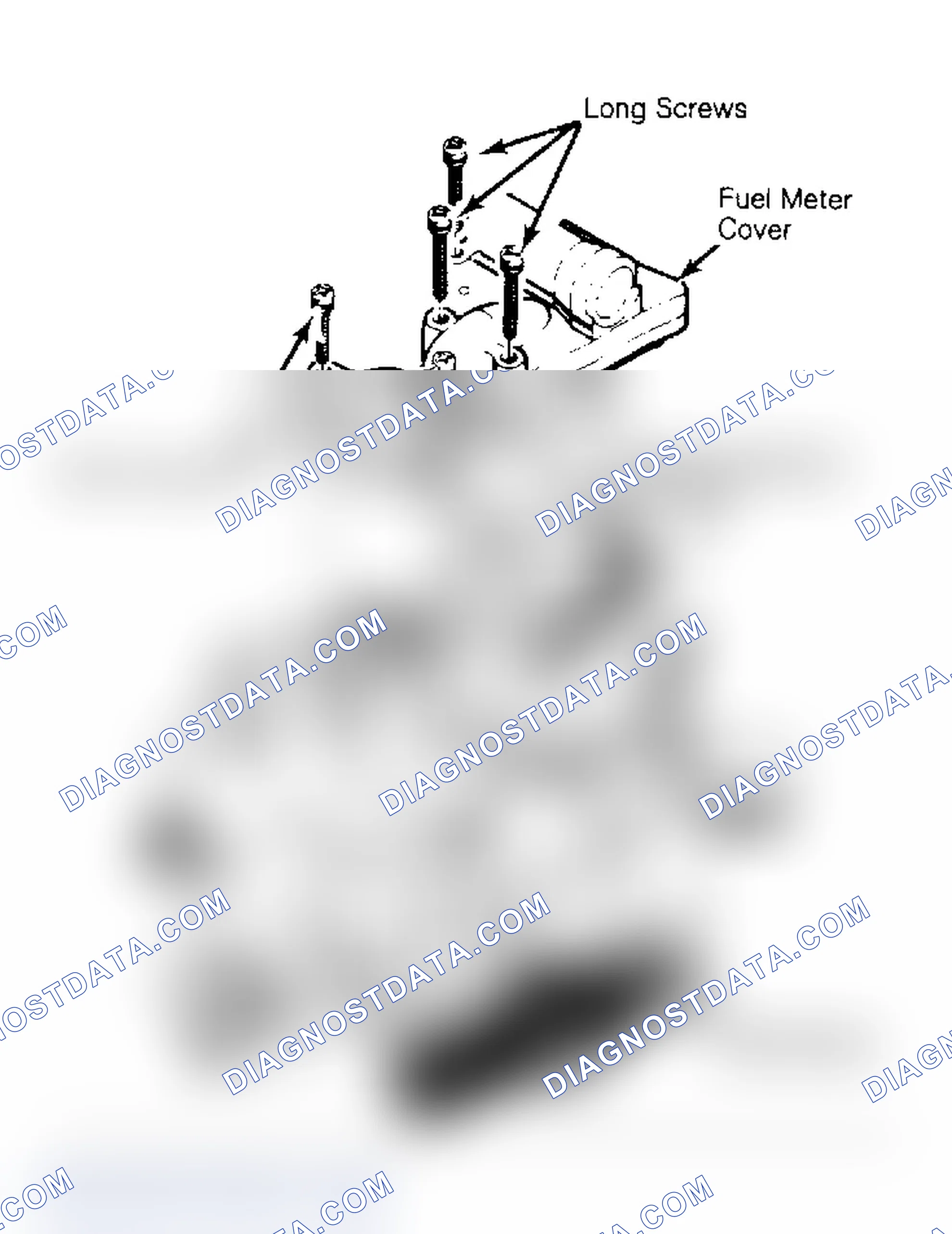 Scheme 28: Fuel Meter Cover Assembly Removal Do not remove fuel meter cover gasket at this time.