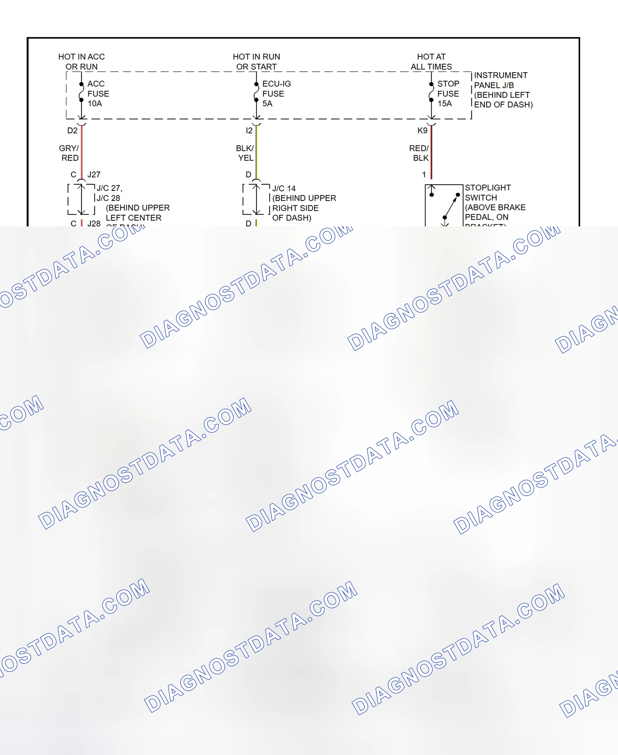 Scheme 305: Shift Interlock System Wiring Diagram (2001 - Toyota Prius)
