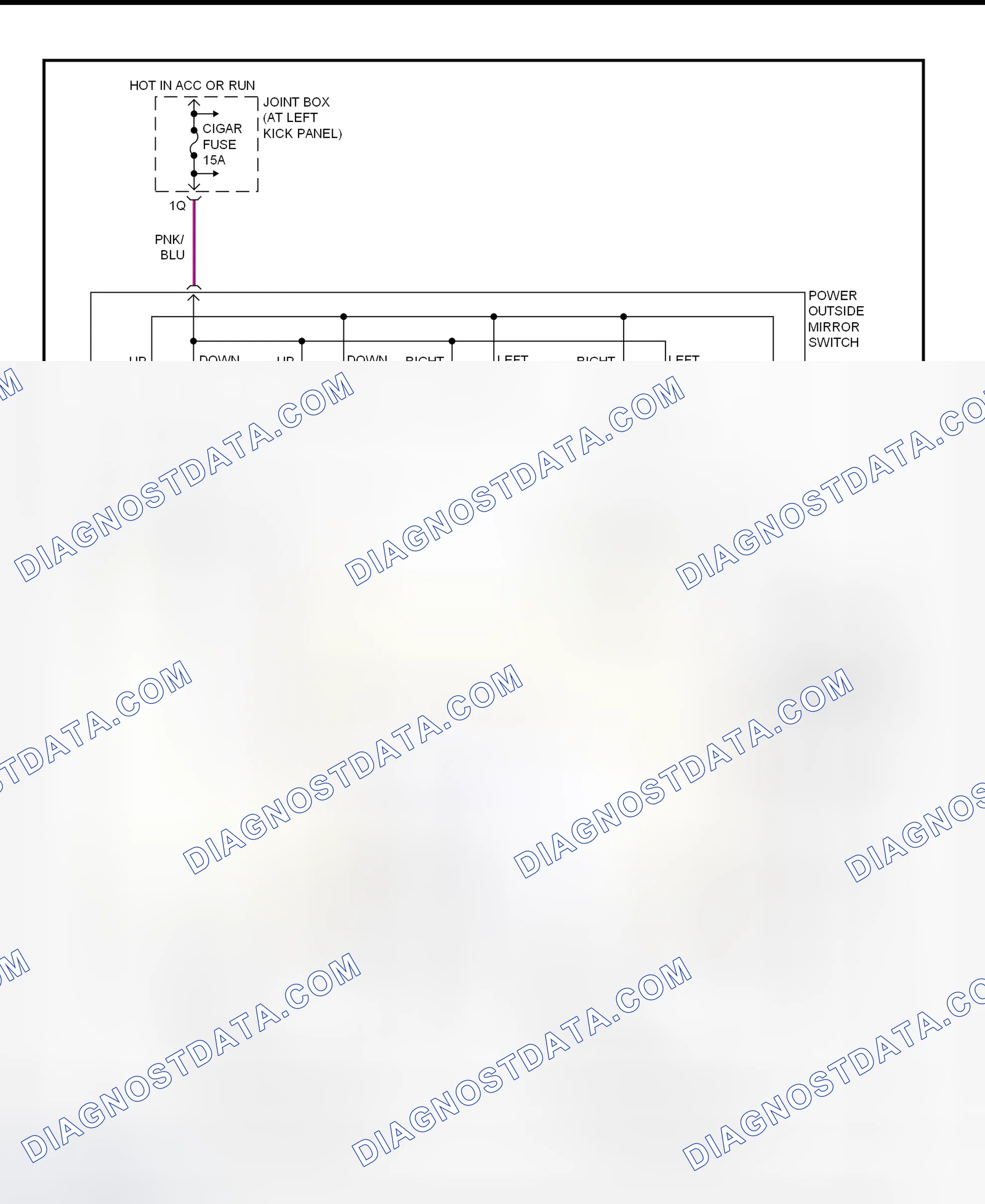 Scheme 2: Power Mirror System Wiring Diagram (MPV)