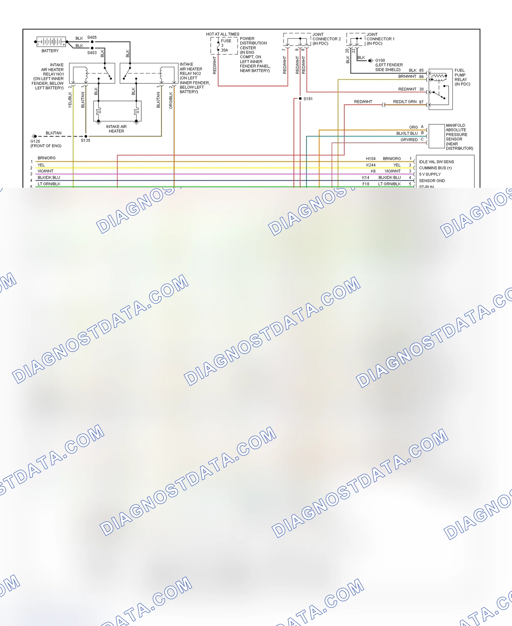 Scheme 51: PCM Wiring Diagram (Ram Pickup - 2500 & 3500 - 5.9L 24-Valve Diesel - 3 Of 3)