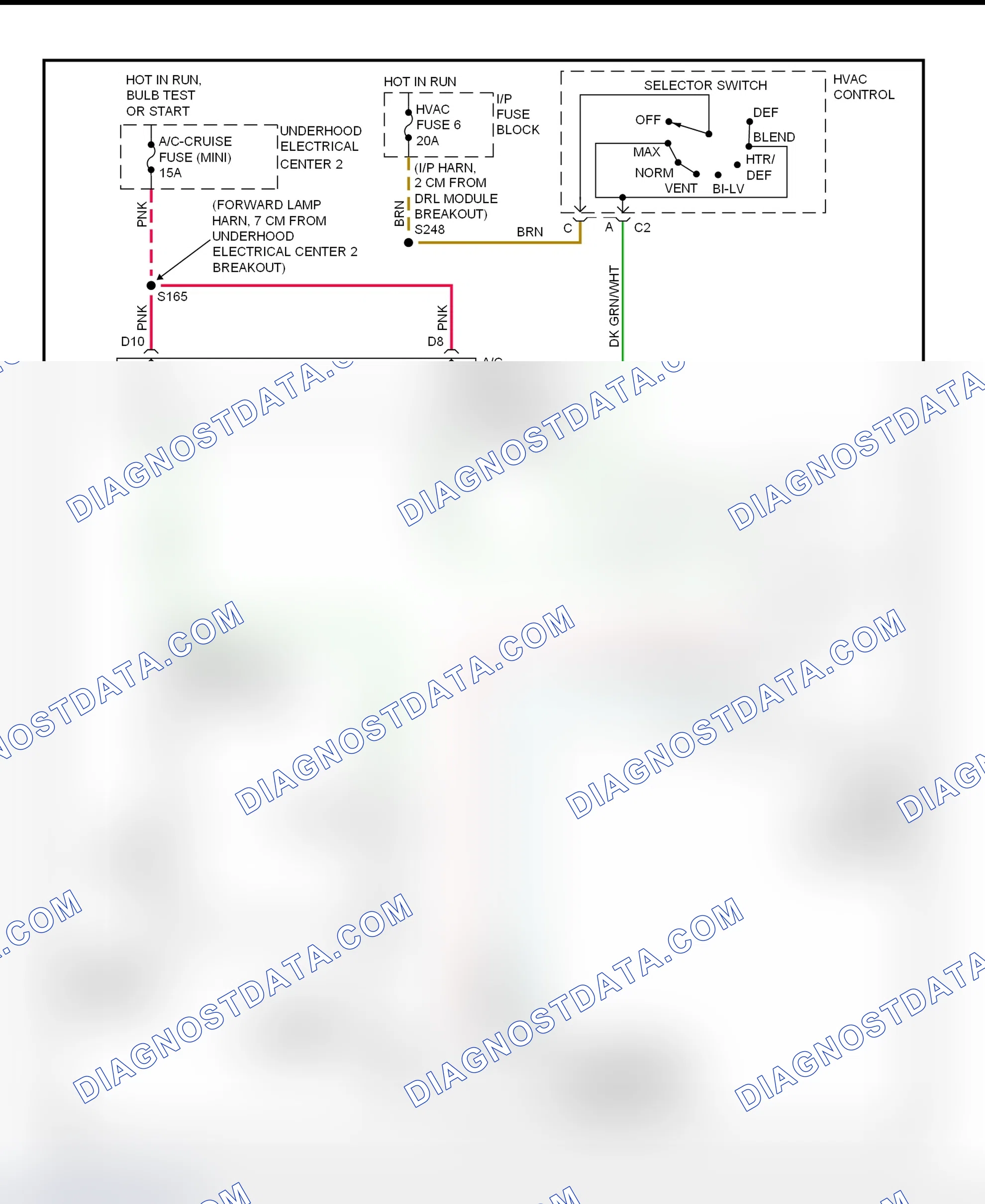Scheme 7: A/C Compressor Clutch Control Circuit Wiring Diagram (Camaro & Firebird - With 5.7L VIN G Engine)