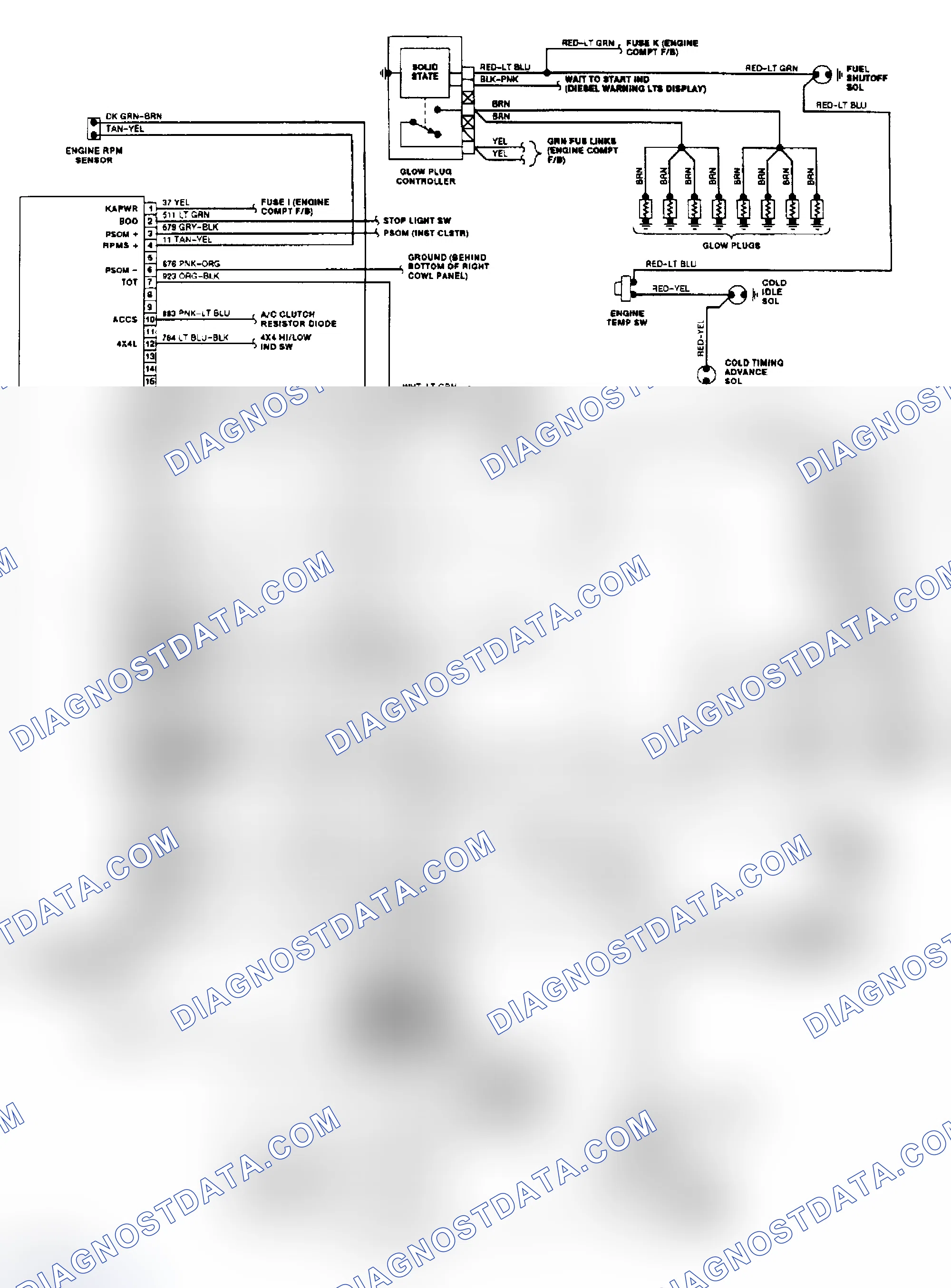 Scheme 11: Wiring Diagram (7.3L Diesel - Pickup)