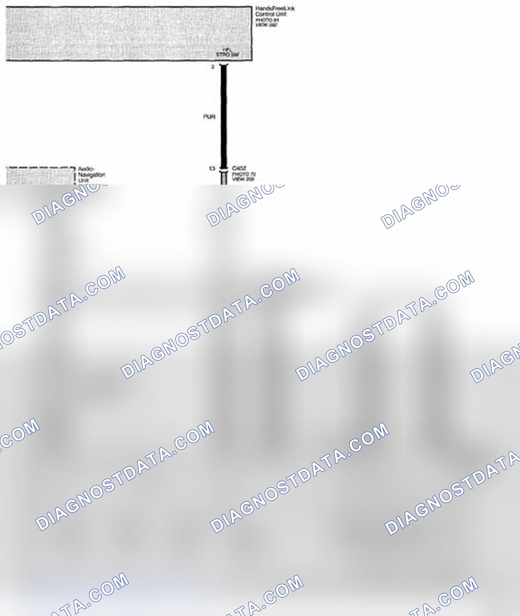 Scheme 313: HFL System (HandsFreeLink) Circuit Diagram - Without Navigation (Page 152-7)