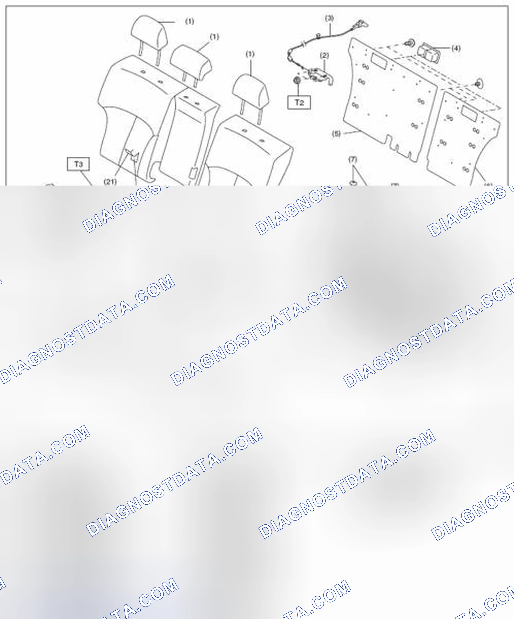 Scheme 20: REAR SEAT (SEDAN MODEL)