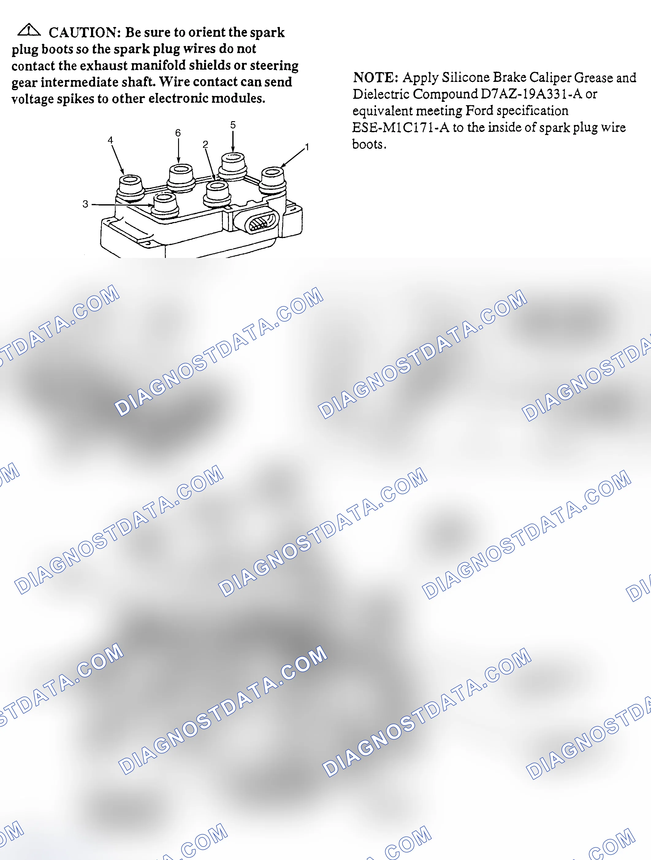 Scheme 13: 4.0L Spark Plug Wire Routing