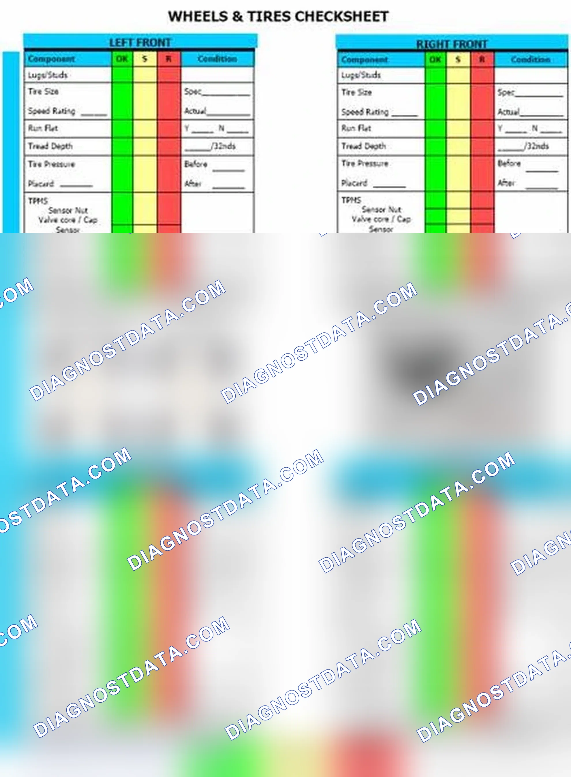 Scheme 35: Wheels & Tires Checksheet (2 Of 2)