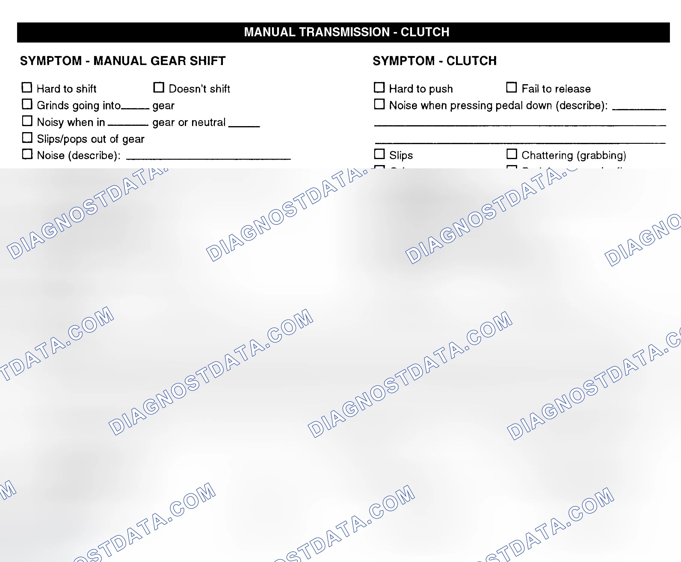 Scheme 10: Manual Transmission & Clutch