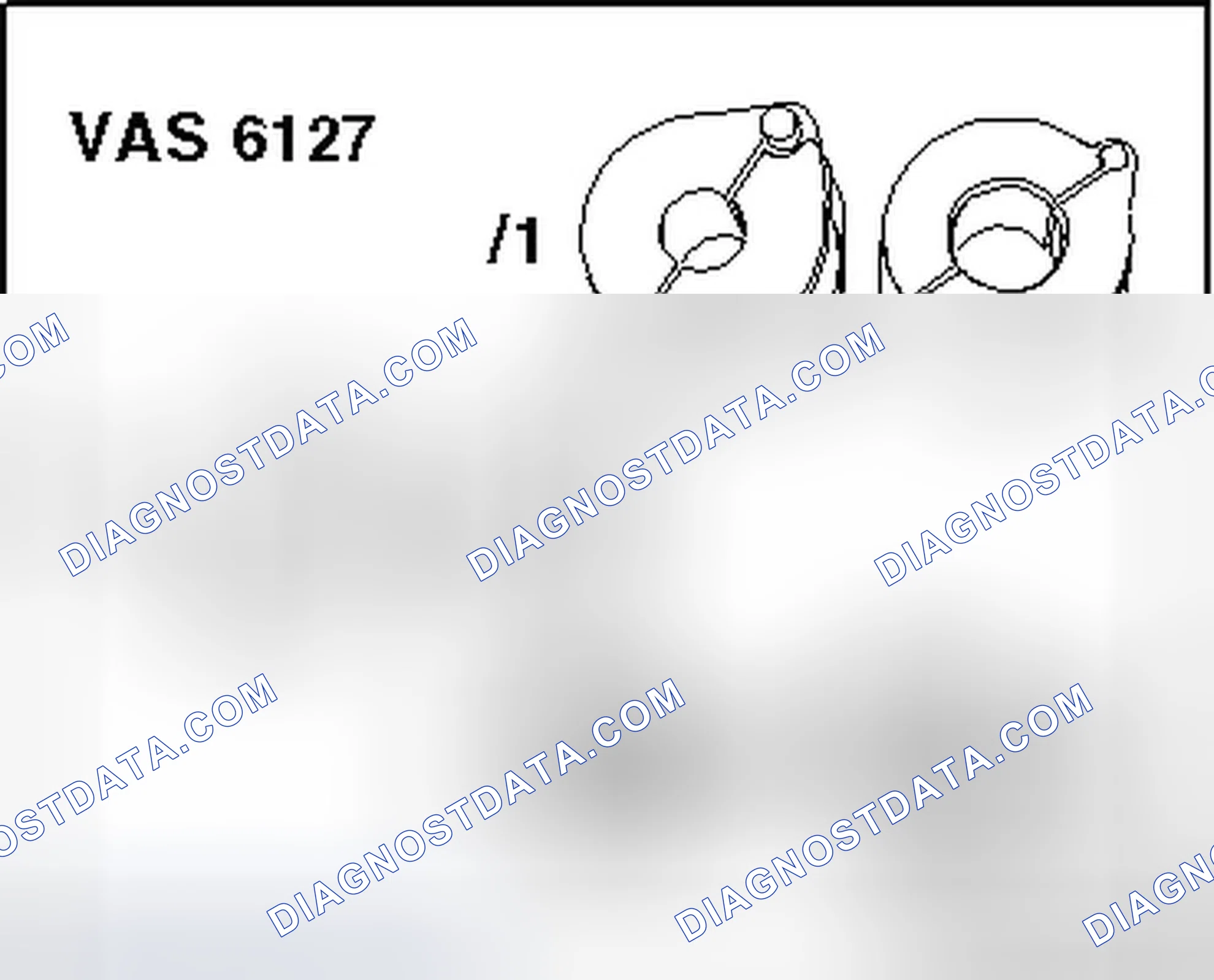 Scheme 57: Release tools -VAS 6127- case consists of Release tools: -VAS 6127/1-, -VAS 6127/2- and -VAS 6127/3-