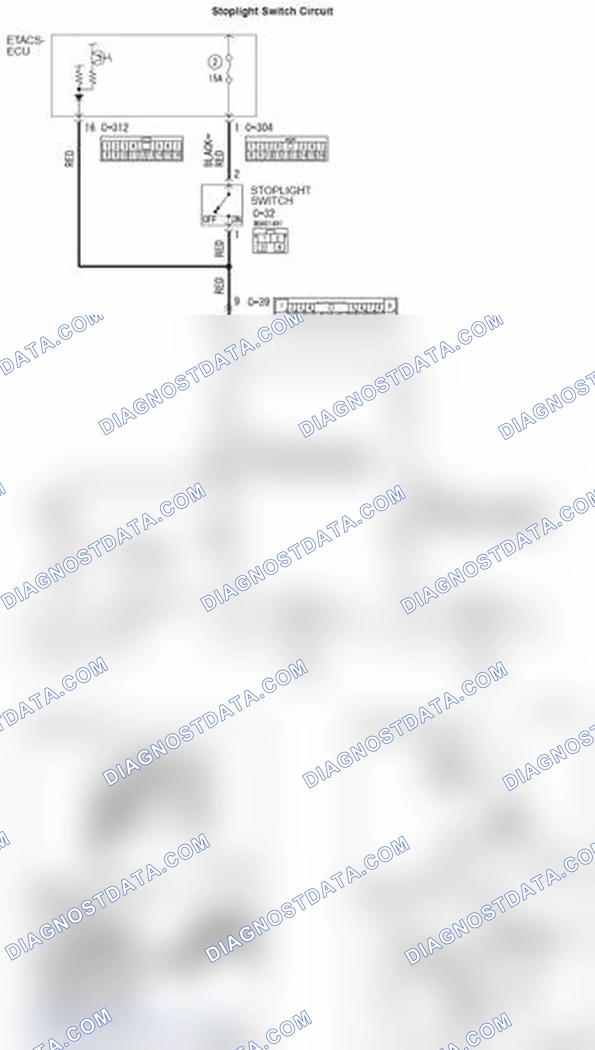 Scheme 105: DTC C1000: Abnormality in stop light switch circuit