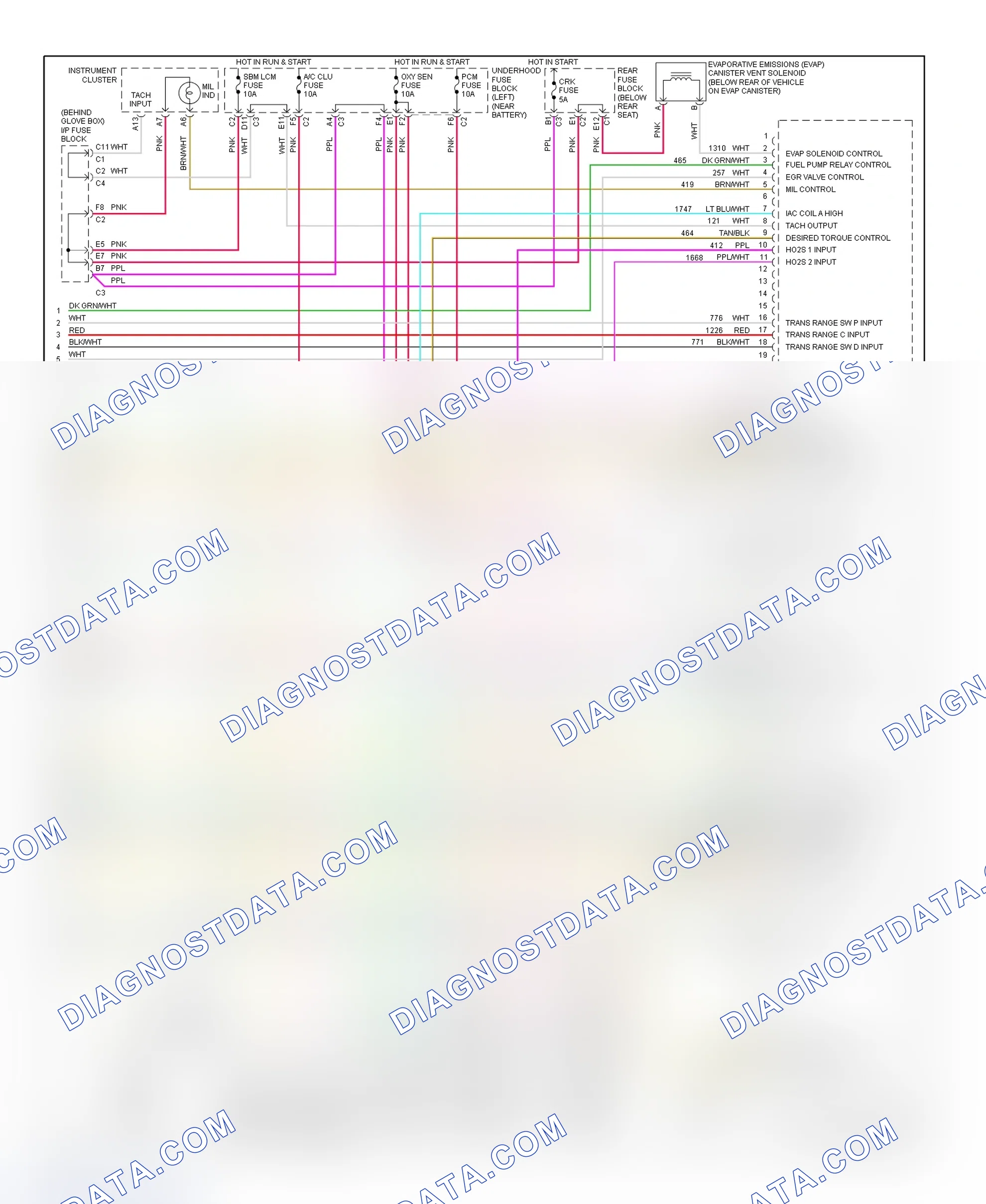 Scheme 189: PCM Wiring Diagram (Park Avenue - 3.8L - 4 Of 4)
