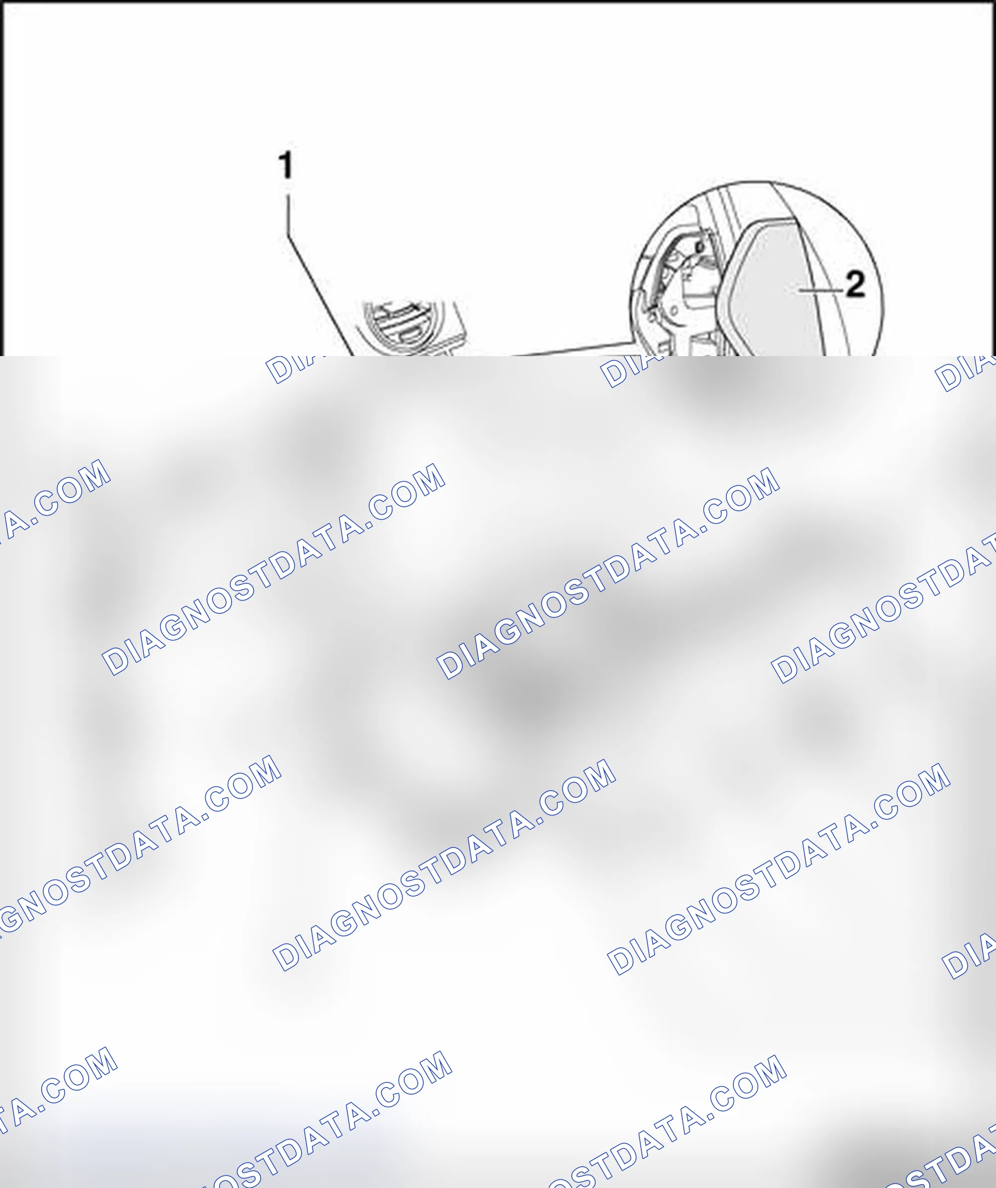 Scheme 5: Glove compartment (vehicles with knee bolster), assembly overview