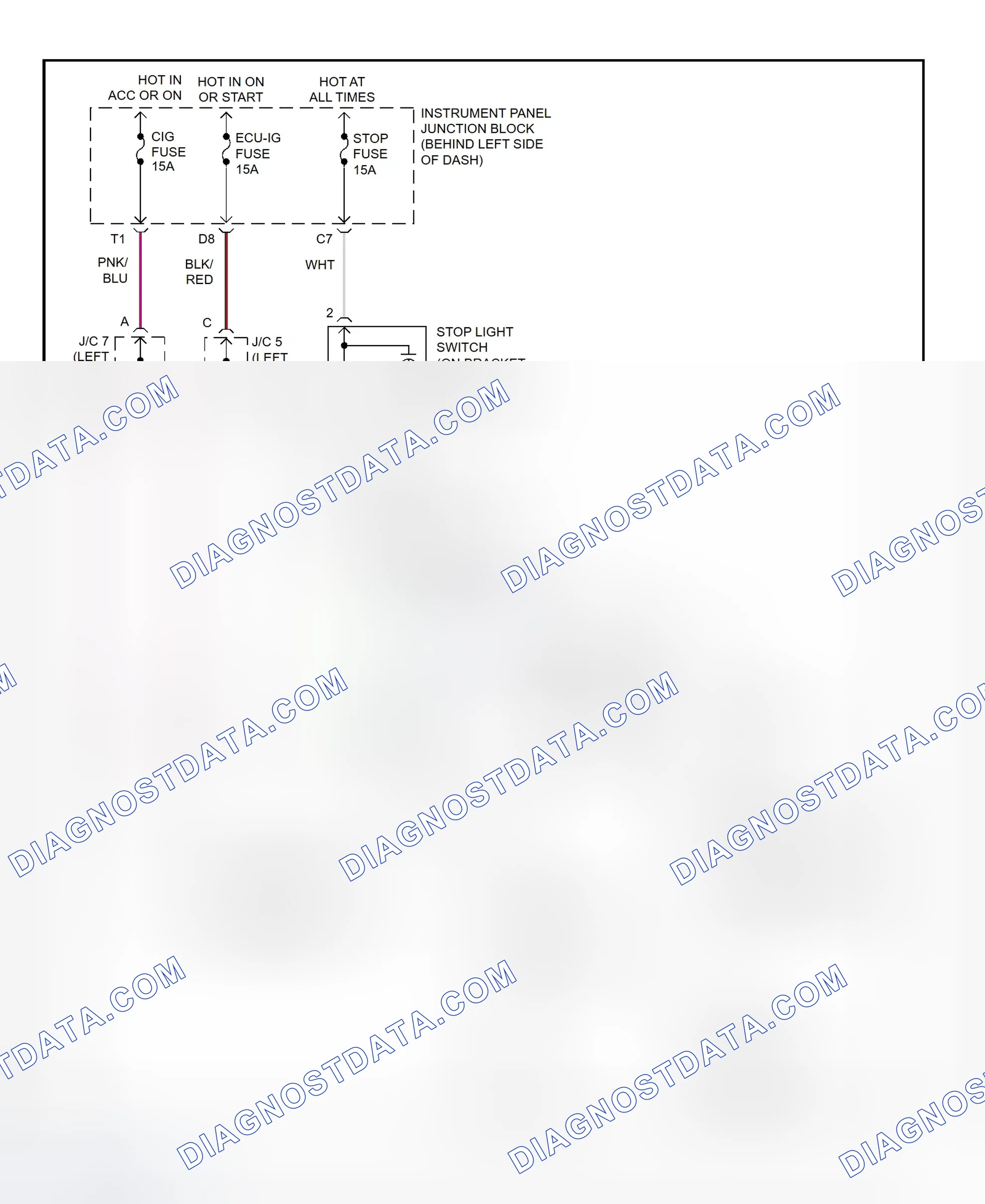 Scheme 334: Shift Interlock System Wiring Diagram (2001 - Lexus ES300)