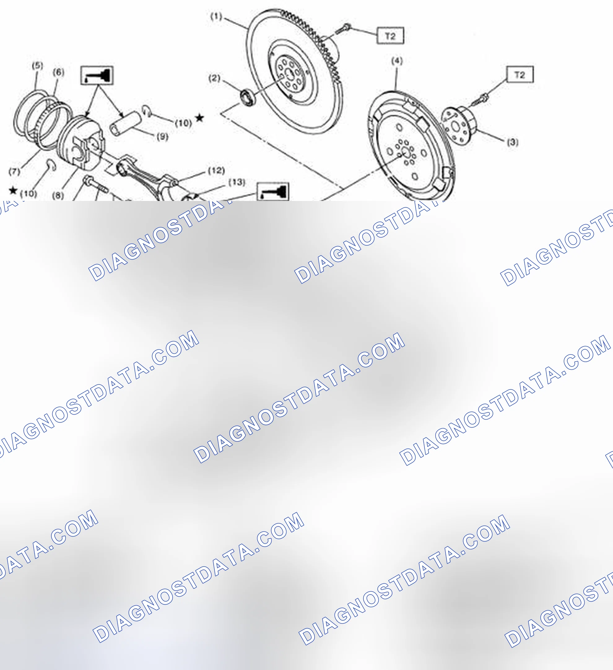 Scheme 278: Exploded View Of Crankshaft And Piston Components With Torque Specifications