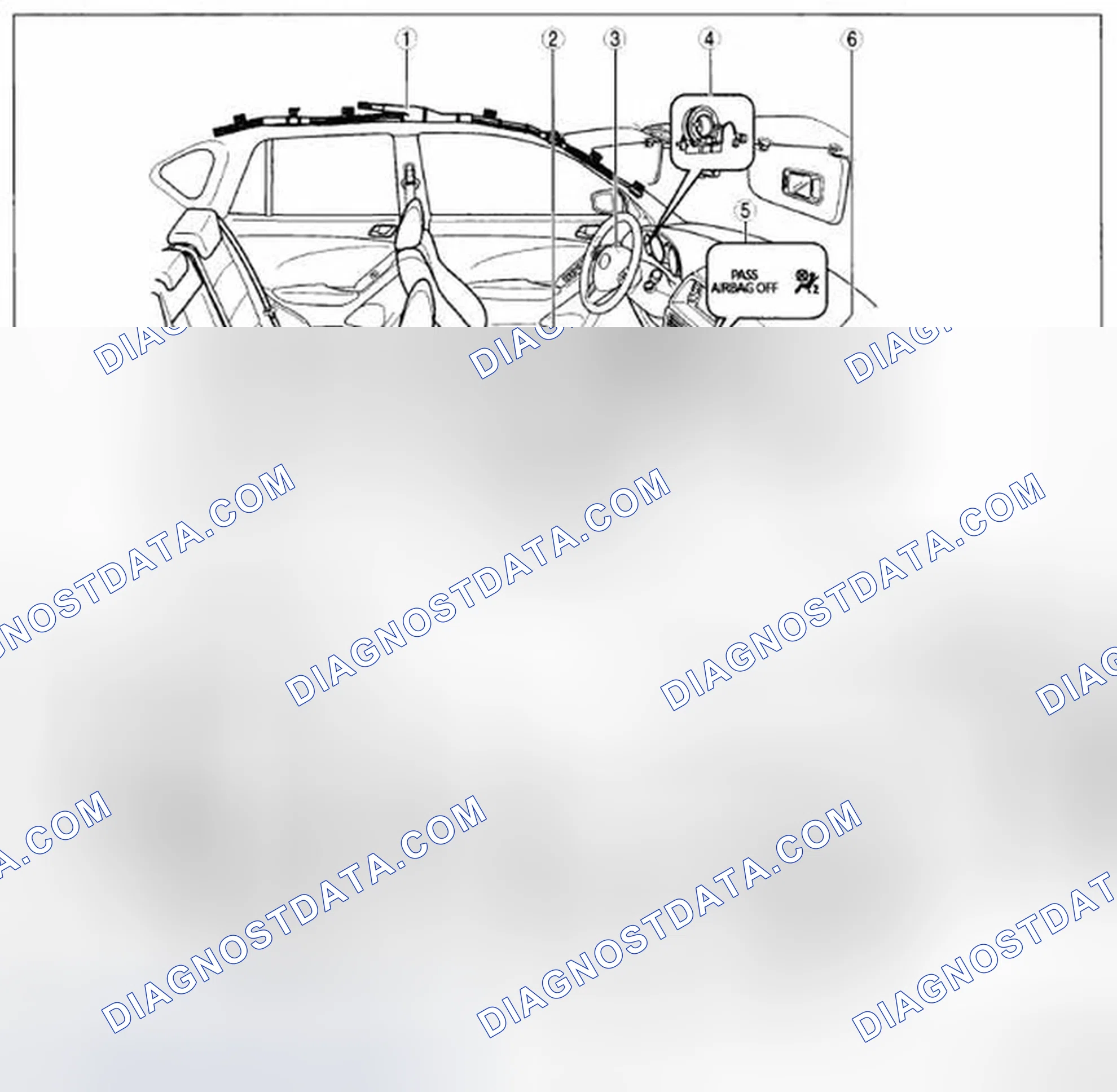 Scheme 136: Air Bag System Components Location (1 Of 2)