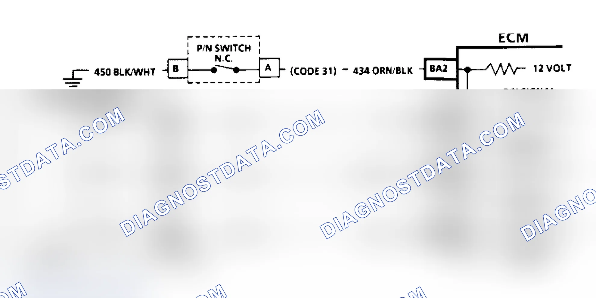 Scheme 69: Code 31: Park/Neutral Switch Ckt Diag (3.8L C/H Body)