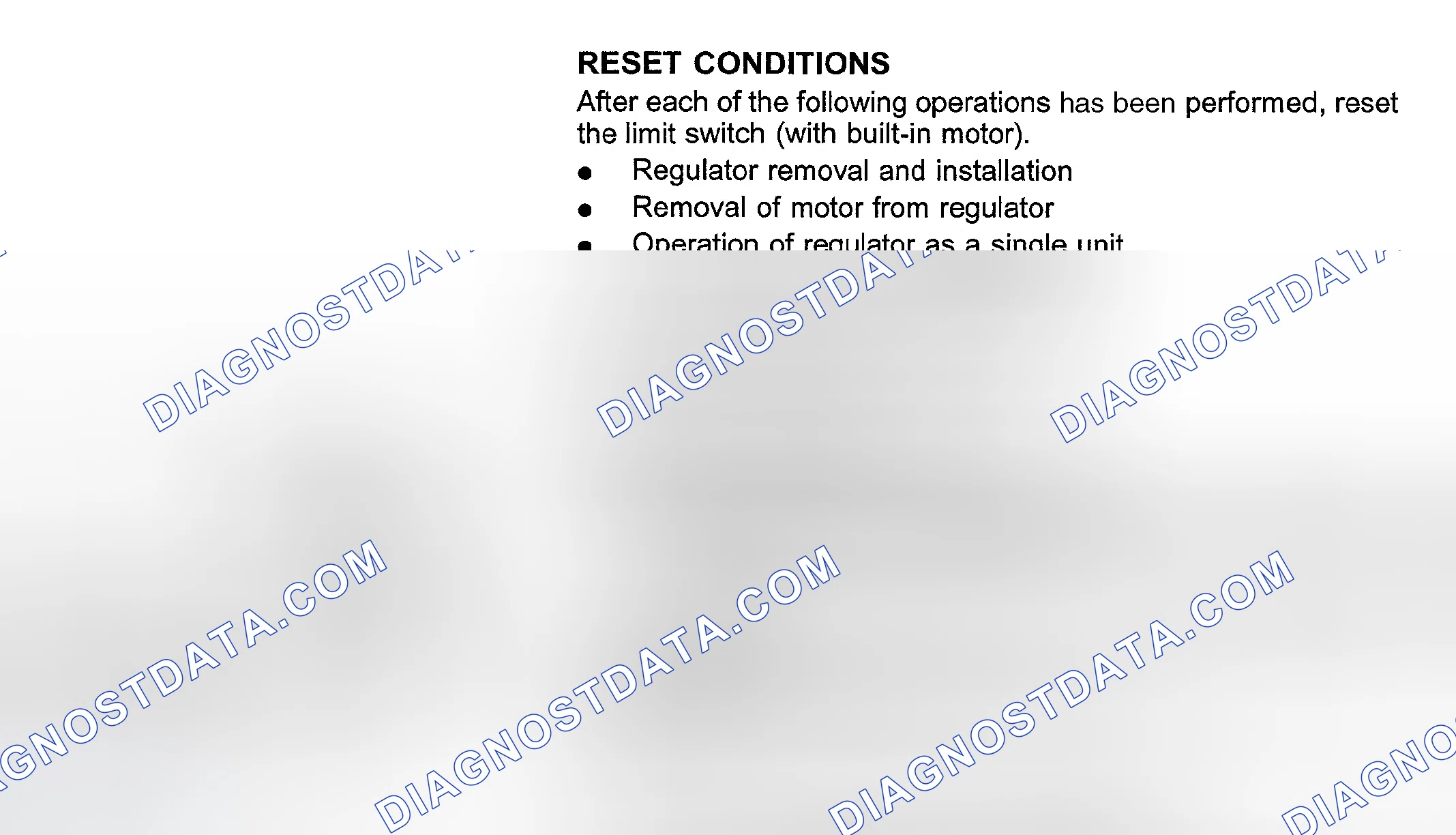 Scheme 16: FRONT DOOR GLASS LIMIT SWITCH RESET