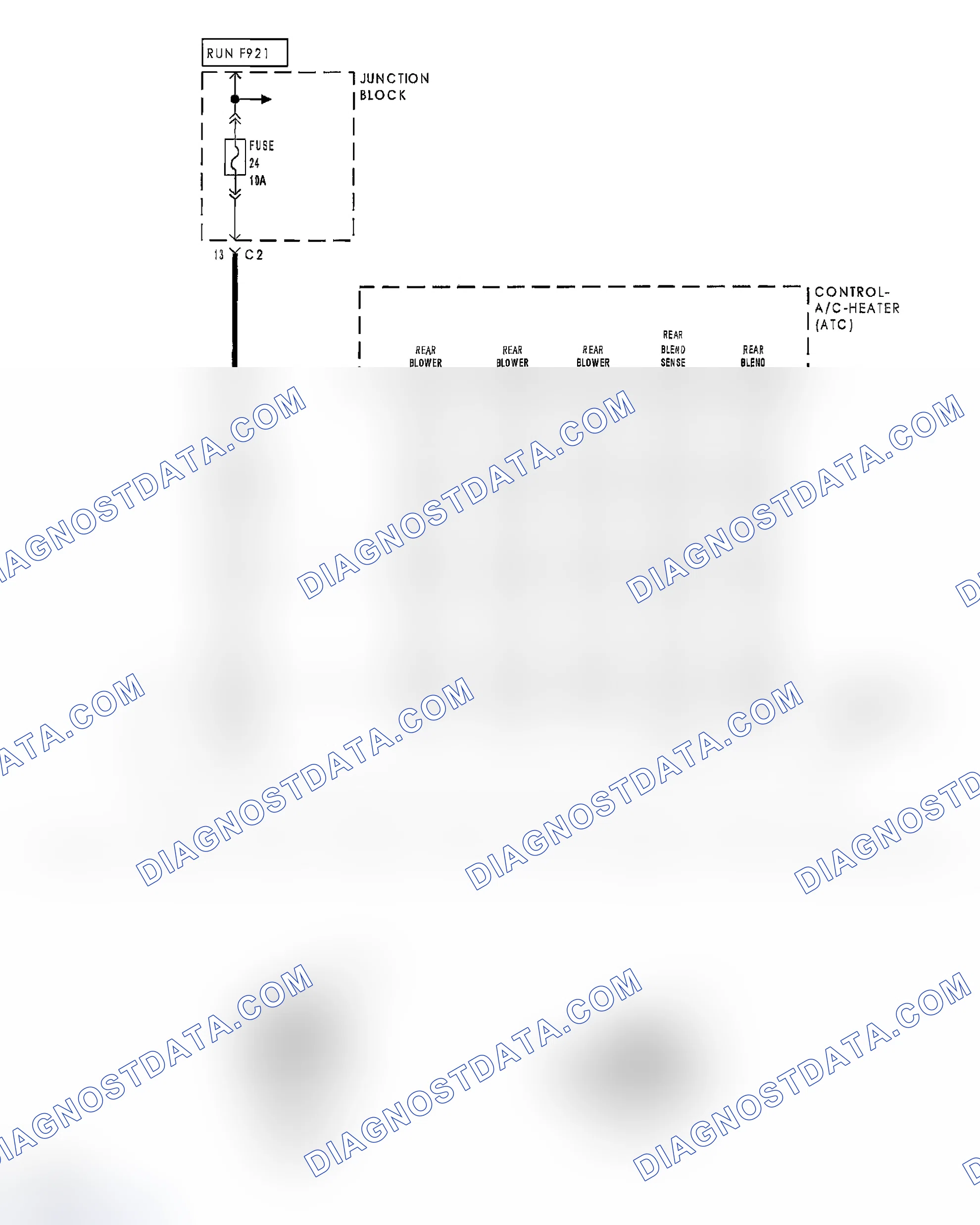 Scheme 213: B102F-REAR BLEND REQUEST INPUT CIRCUIT HIGH (ATC)
