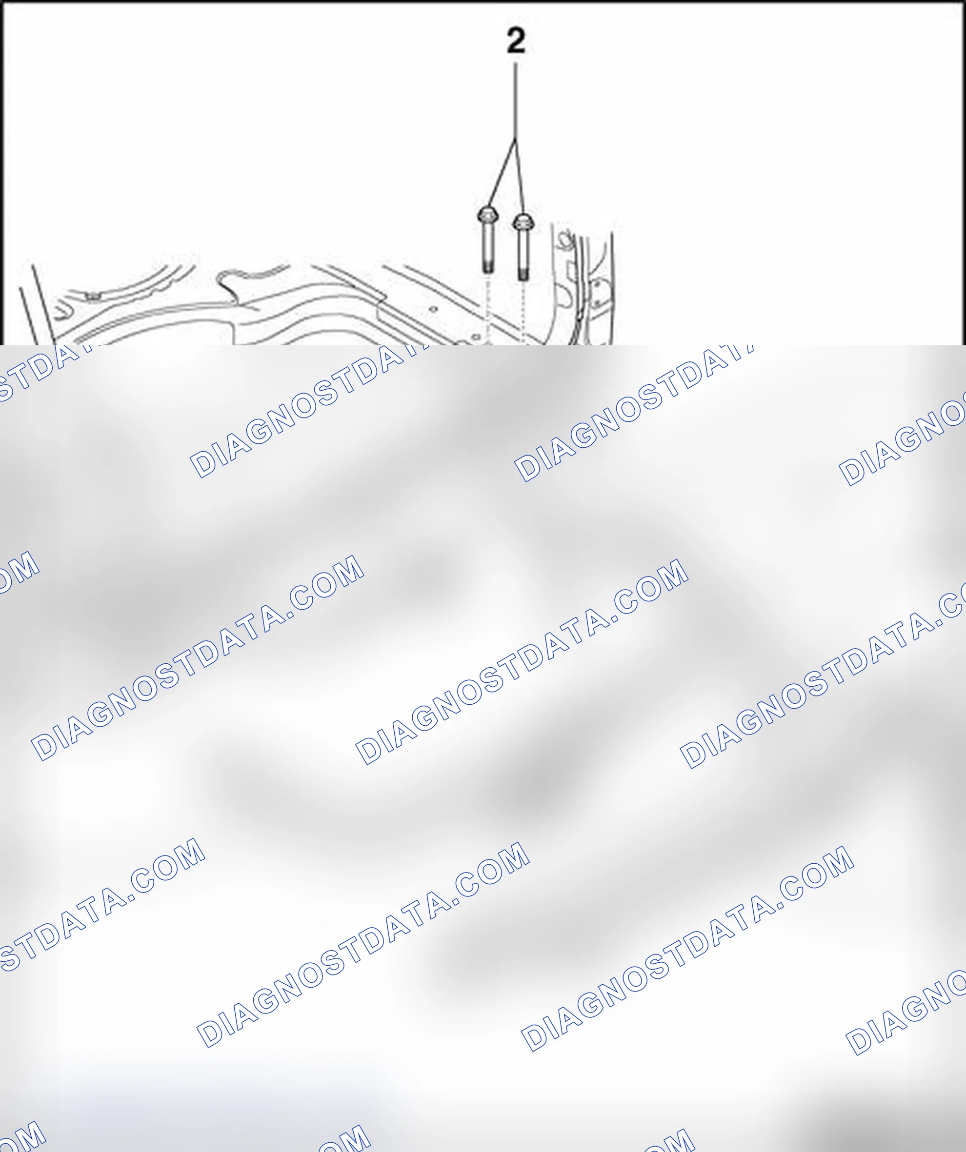 Scheme 187: Crossmember for bumper (vehicles with trailer hitch), removing and installing