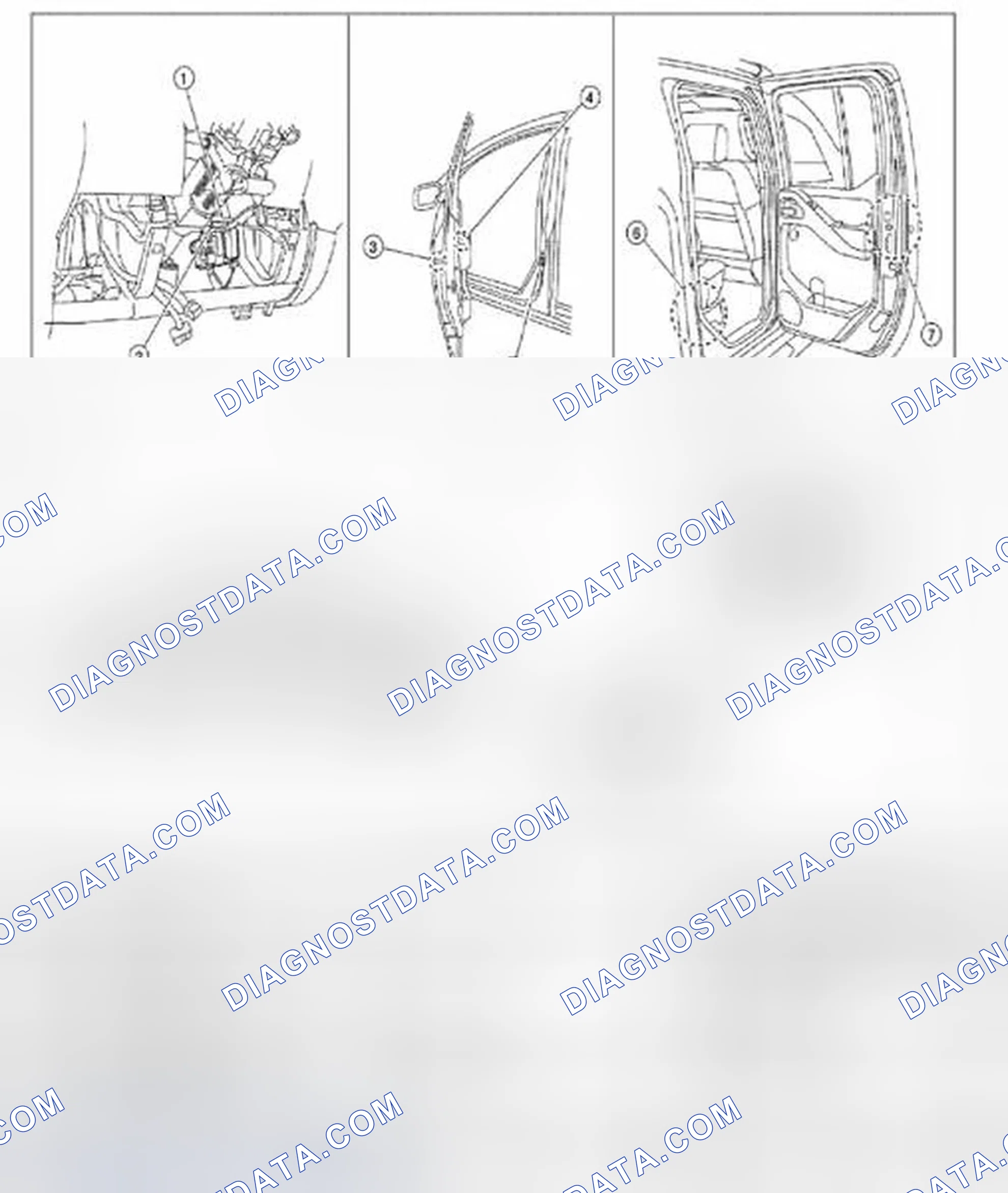 Scheme 5: Automatic Door Locks: Component Parts Location - Crew Cab