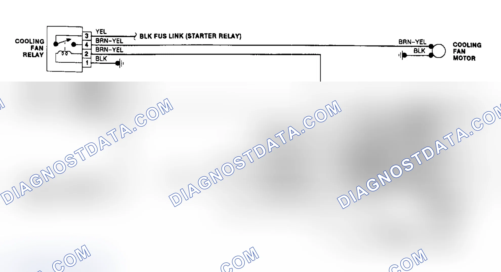 Scheme 6: Electric Cooling Fan Wiring Diagram Tempo & Topaz (With A/C)