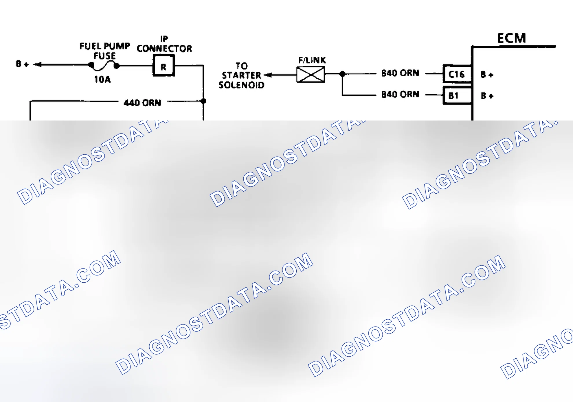 Scheme 80: Code 54: Fuel Pump Circuit Circuit Diagram (3.1L)