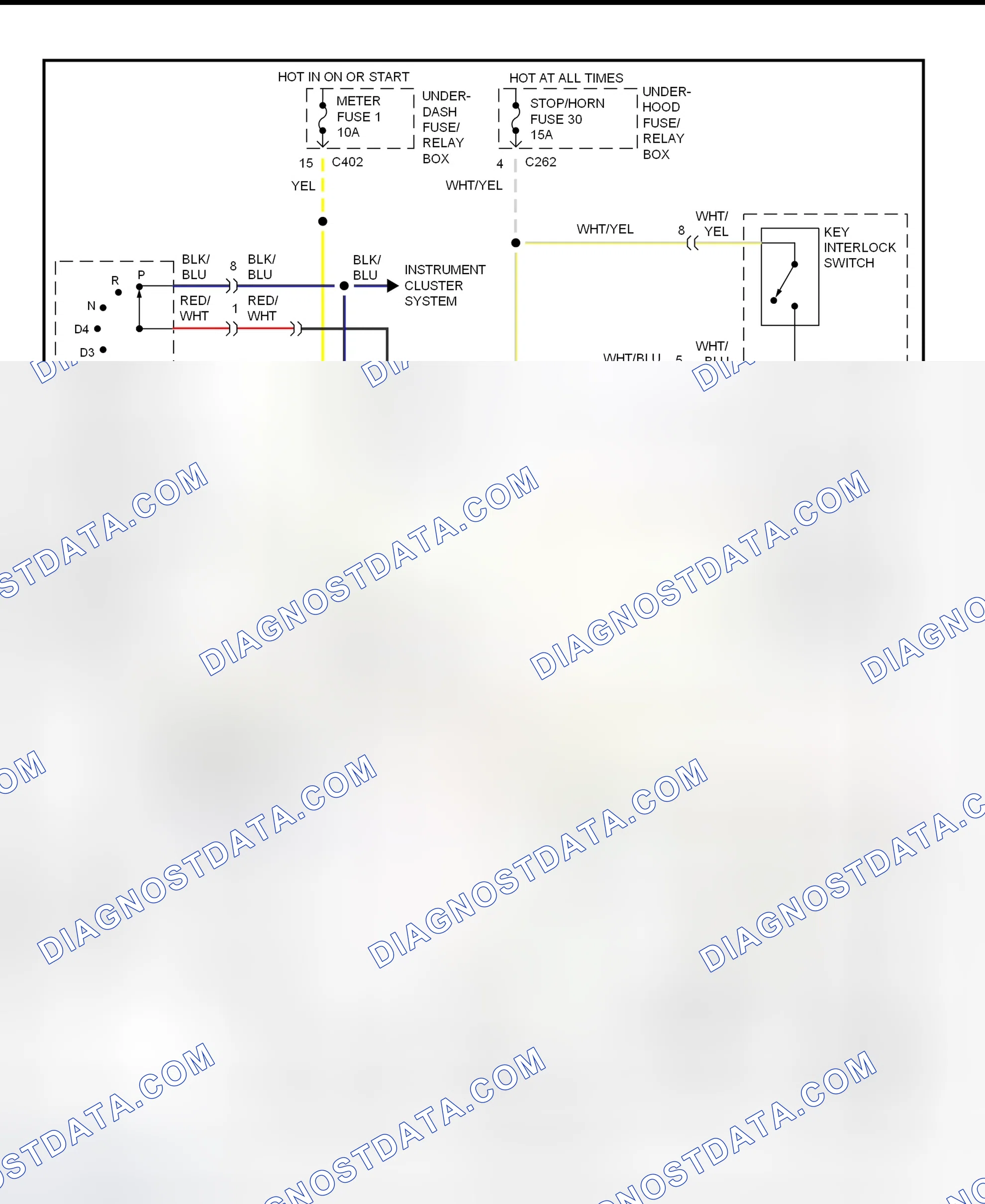 Scheme 127: Shift & Key Interlock System Wiring Schematic (1997 Honda Odyssey)