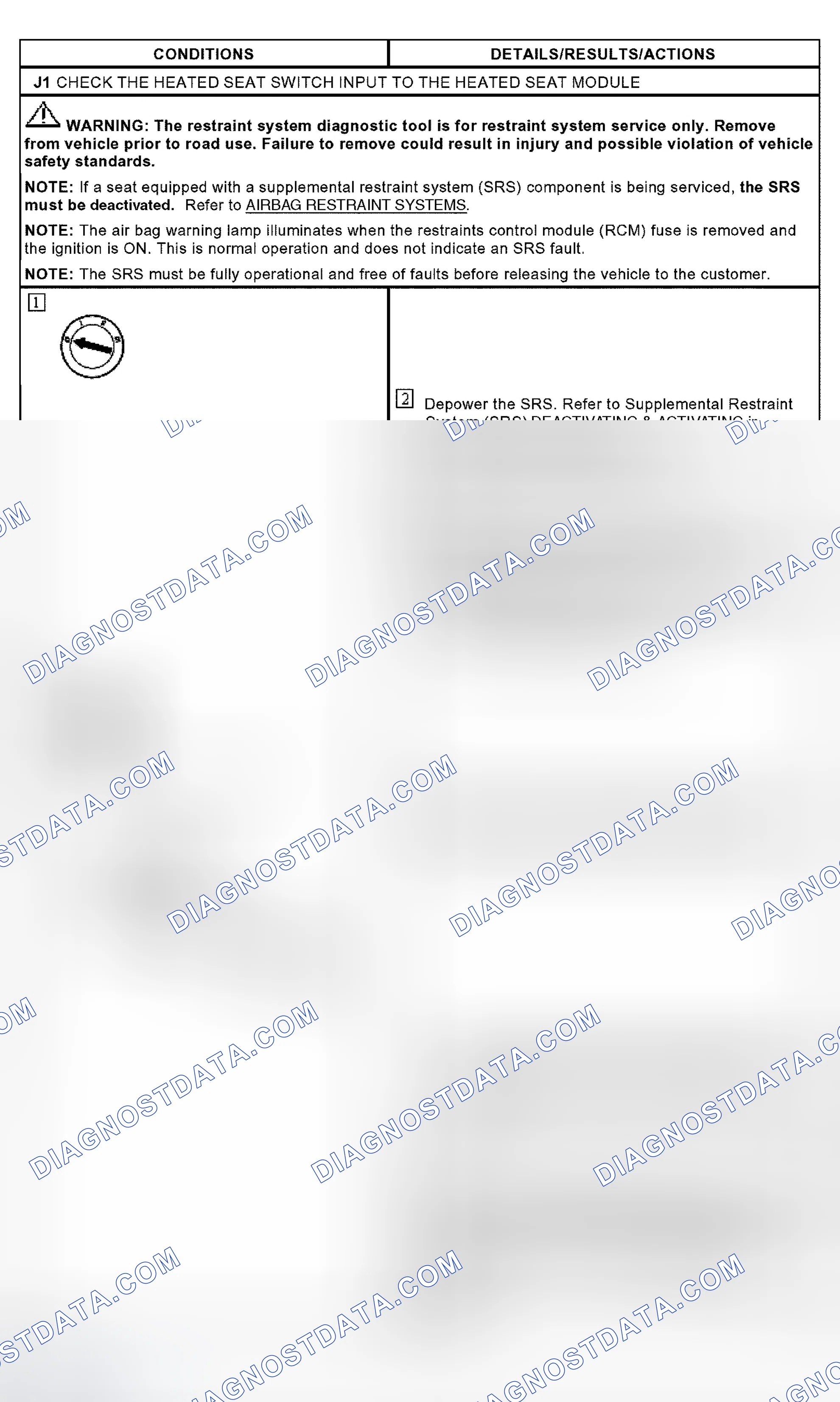 Scheme 99: PINPOINT TEST J: THE DRIVER HEATED SEAT IS INOPERATIVE - DOES NOT OPERATE IN HIGH