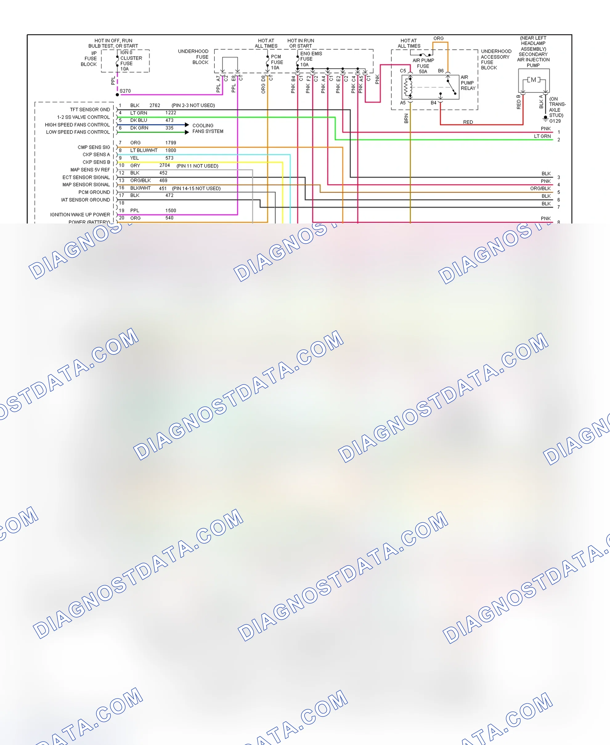 Scheme 175: PCM Wiring Diagram (Intrigue - 3.5L - 1 Of 4)