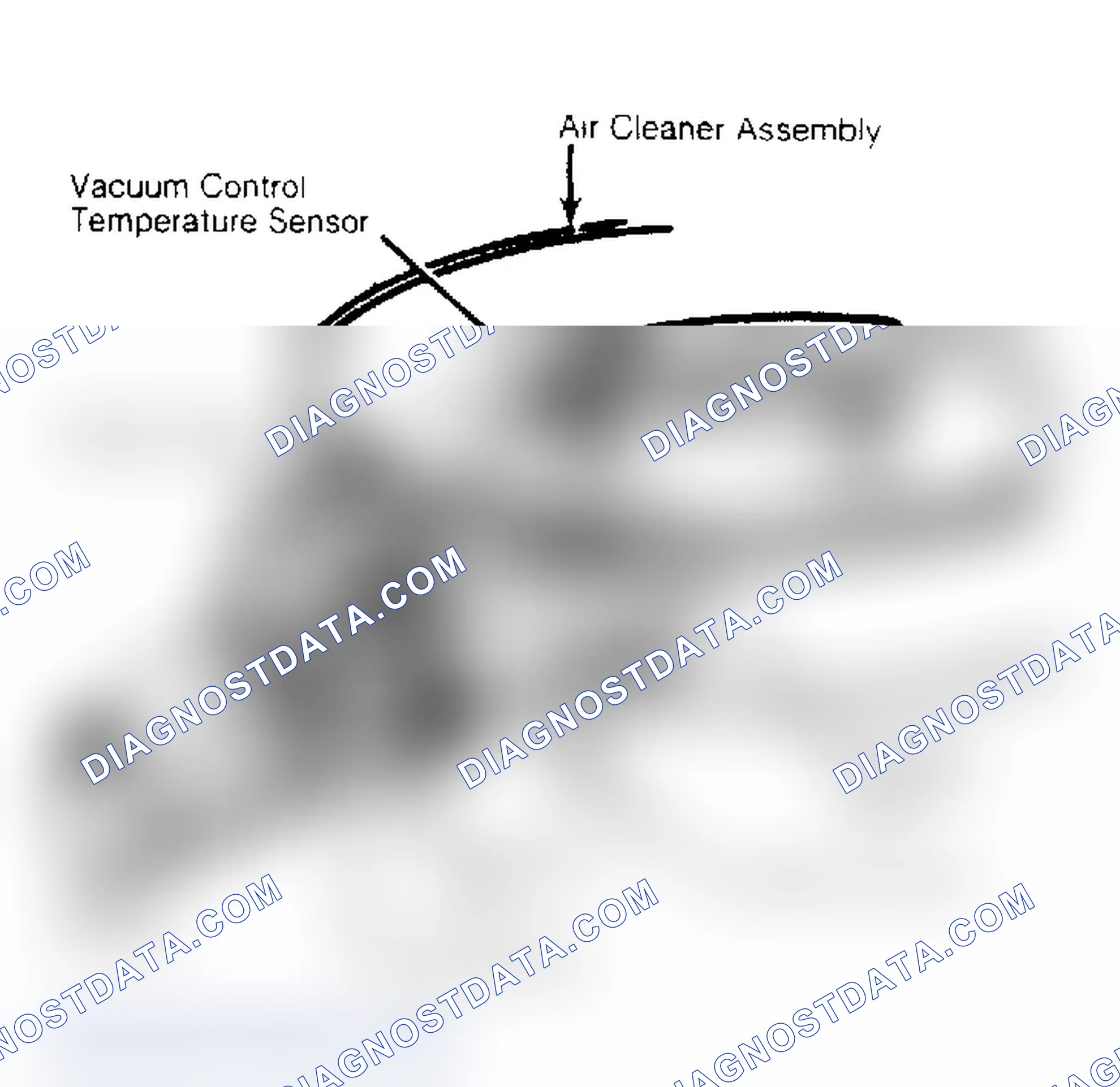 Scheme 105: Thermostatic Air Cleaner Assembly With Temperature Sensor & Vacuum Motor