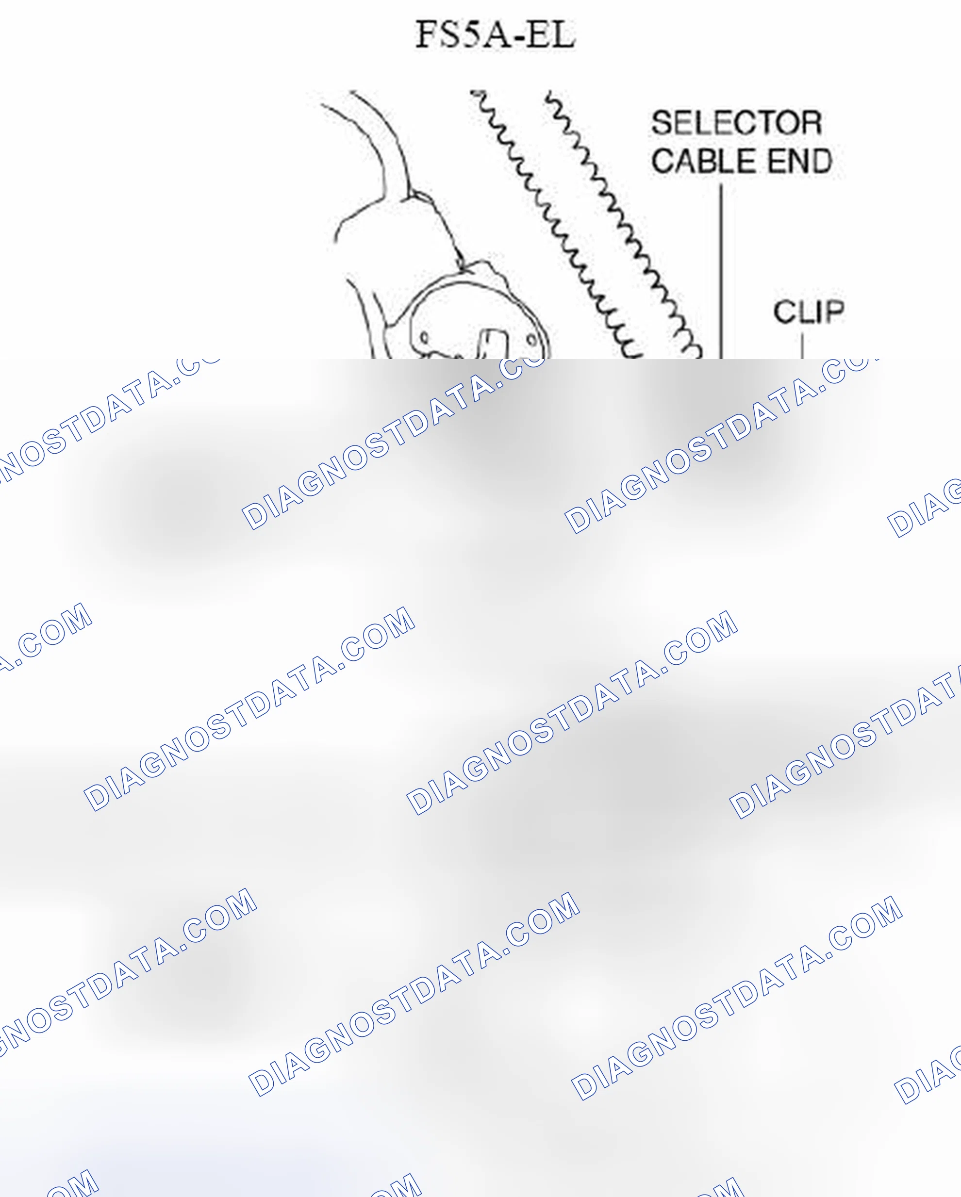 Scheme 1421: Selector cable end (transaxle side) removal note