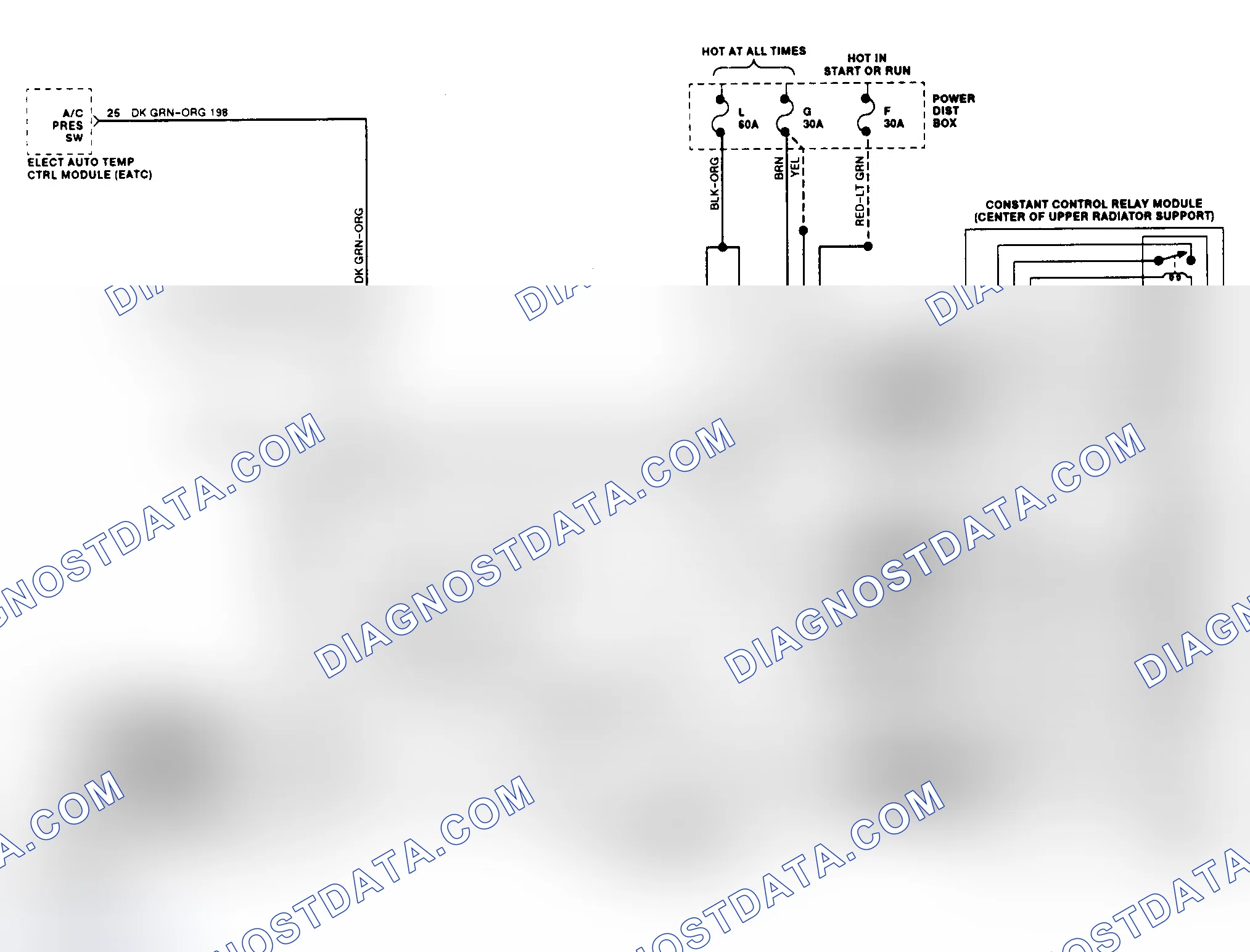 Scheme 2: Electric Cooling Fan Wiring Diagram (Continental 3.8L)