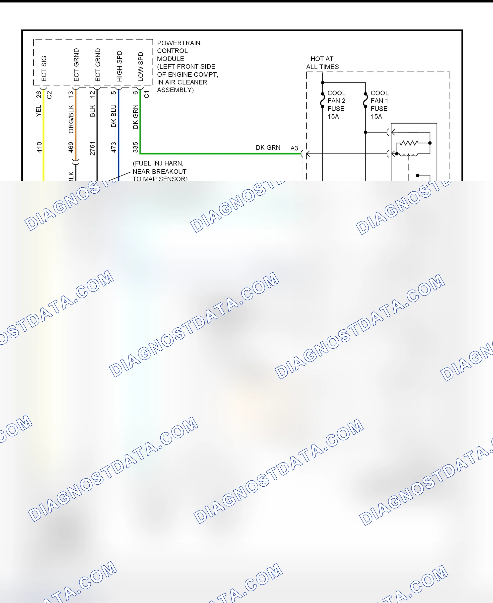 Scheme 4: Electric Cooling Fans Wiring Diagram (Century & Regal)