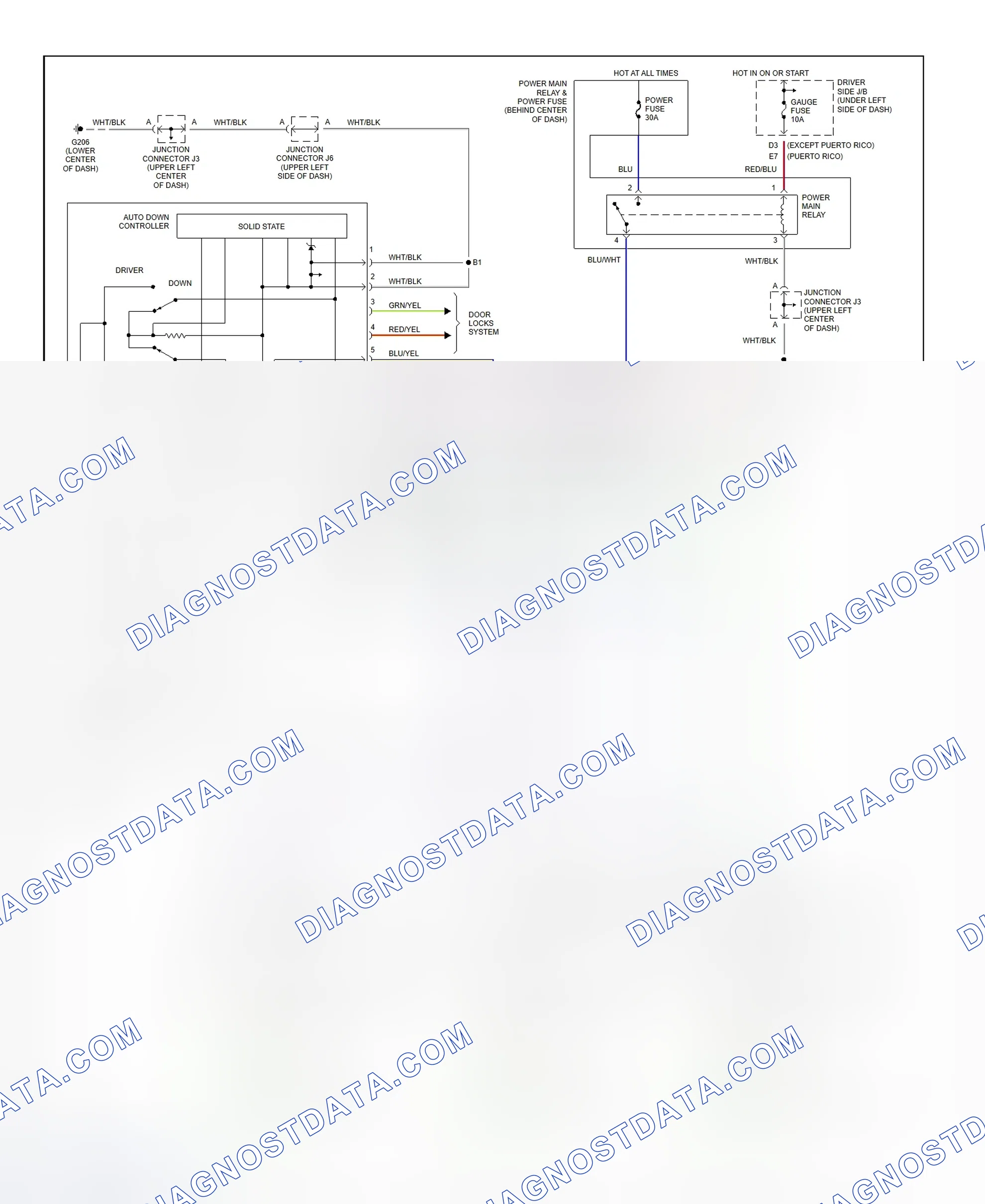 Scheme 12: Power Window System Wiring Diagram (Tercel - Sedan)