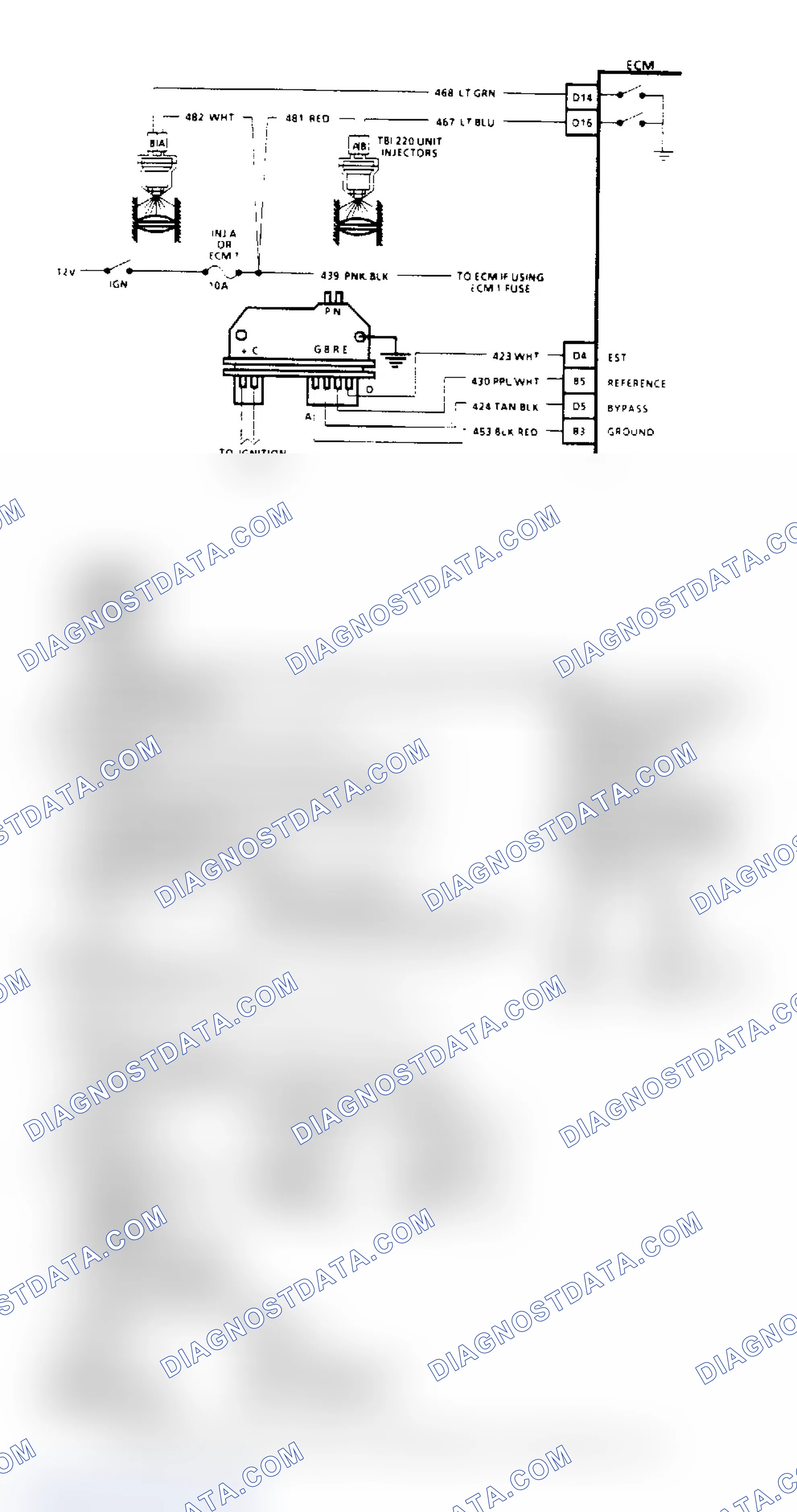Scheme 34: Chart A4, Injector Circuit Diagnosis (All Other Models)