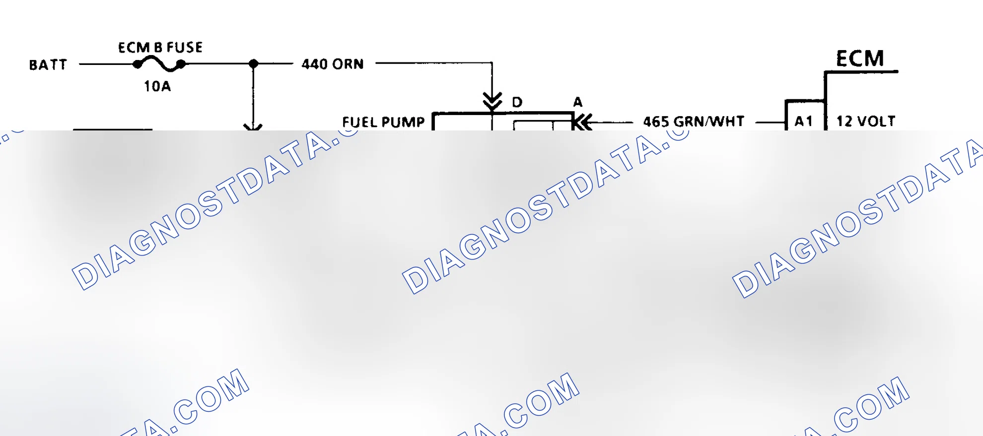 Scheme 136: Code 54 Schematic (Astro, Safari, S & T Series) Fuel Pump Circuit