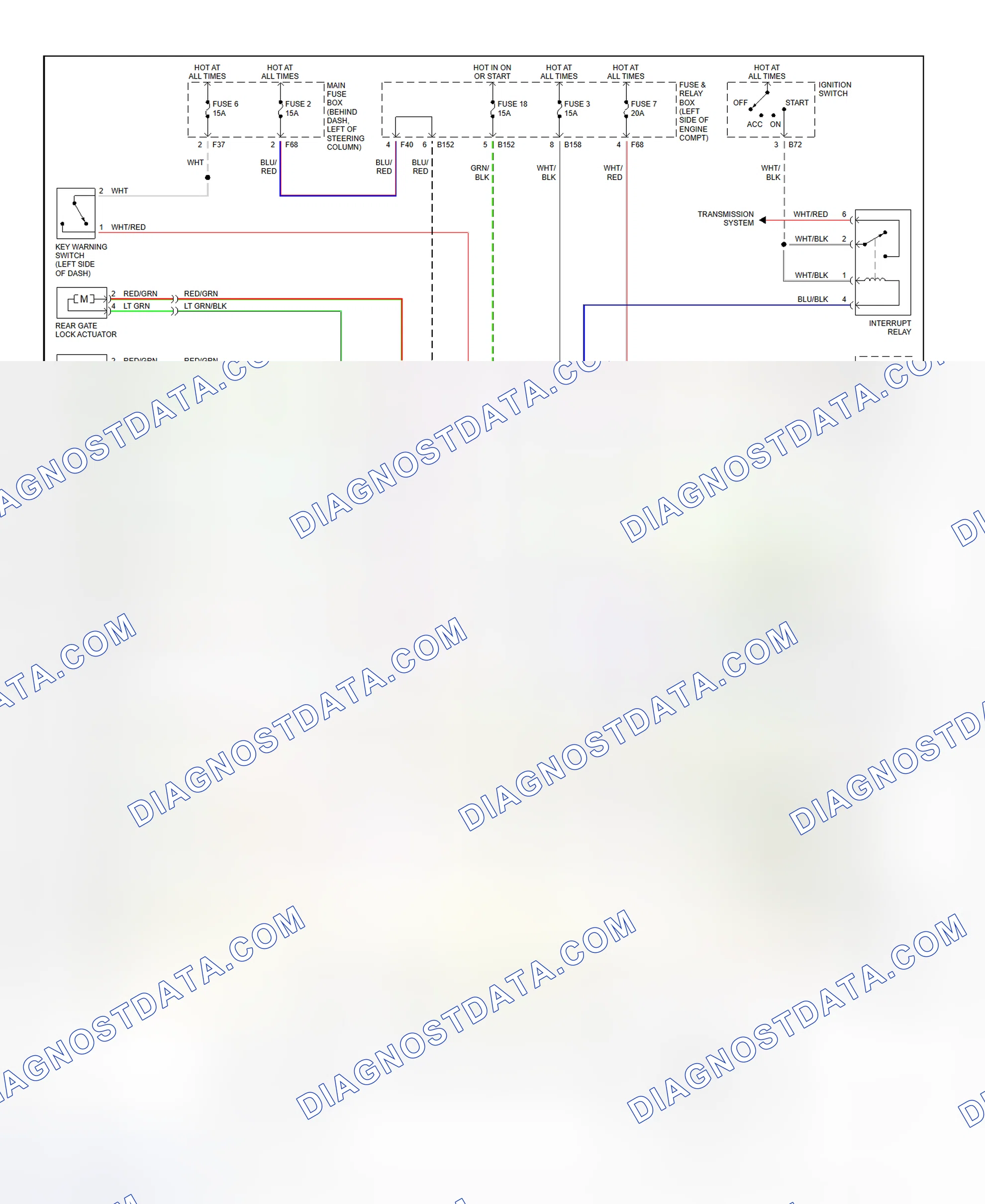Scheme 12: Keyless Entry System Wiring Diagram (Forester)