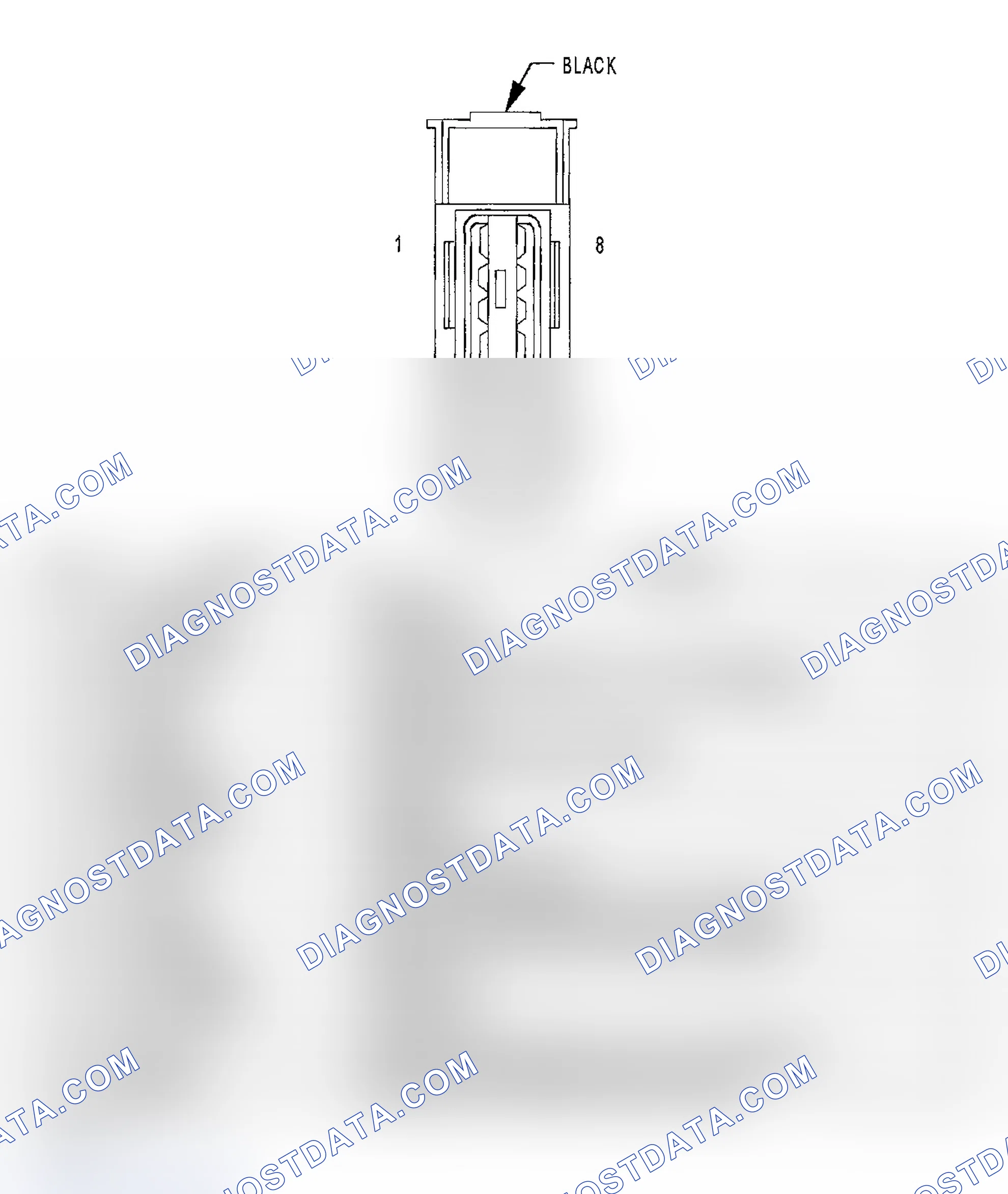 Scheme 785: IGNITION SWITCH CONNECTOR END VIEW