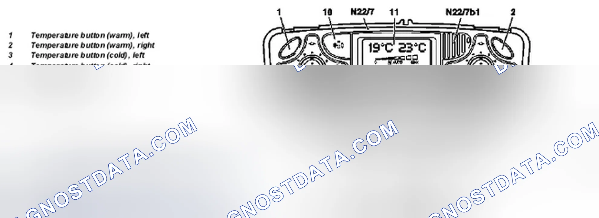 Scheme 80: Identifying Control And Operating Unit Comfort Automatic Air Conditioning - Shown On Comfort AAC Control And Operating Unit (N22/7) As Of 1.6.02