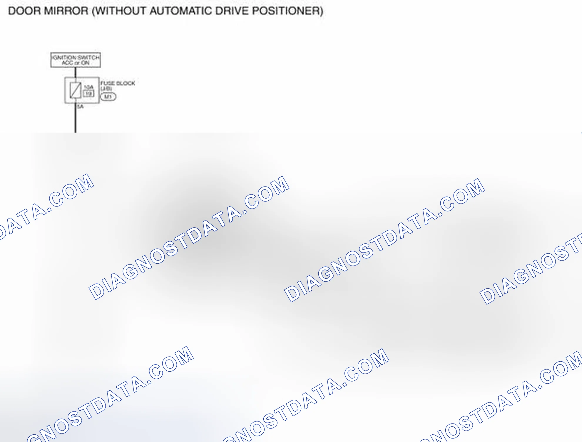 Scheme 2: Wiring Diagram - DOOR MIRROR SYSTEM (WITHOUT AUTOMATIC DRIVE POSITIONER)