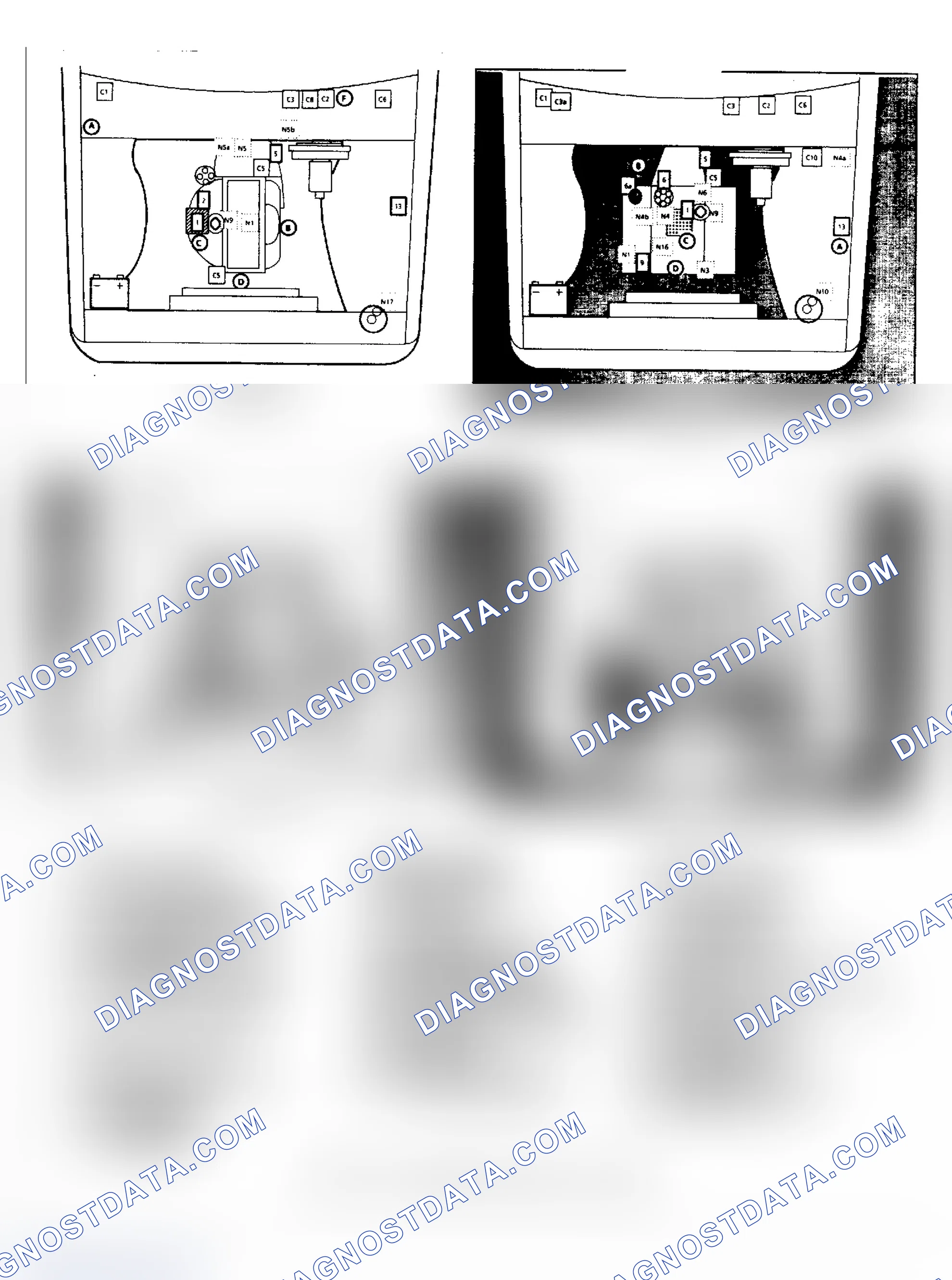 Scheme 4: Component Locations for S/T Series Trucks and Astro Vans