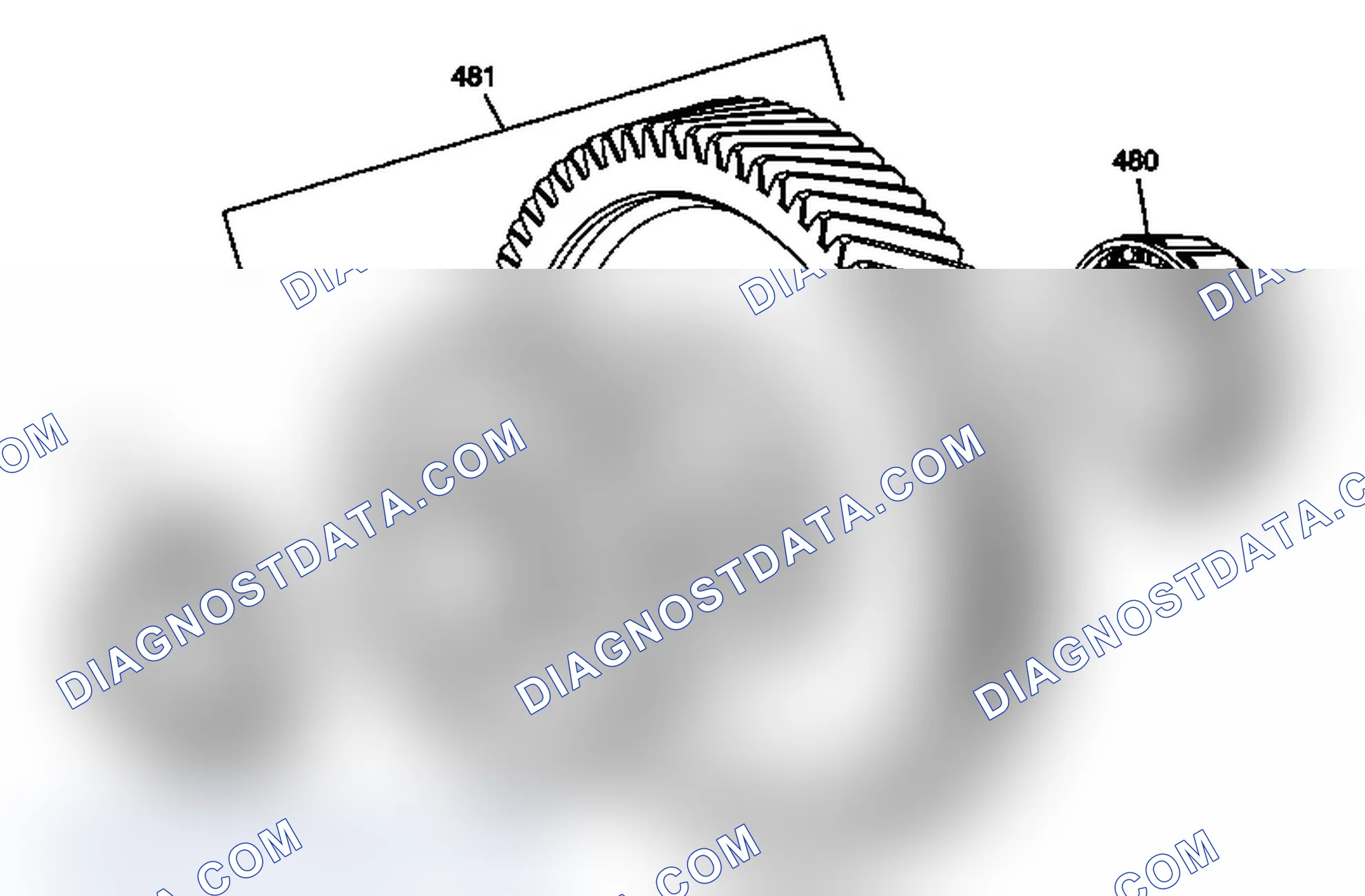 Scheme 285: Front Differential Transfer Drive Gear Assembly