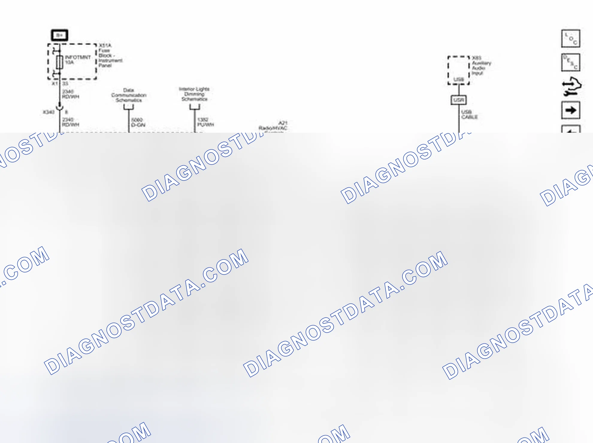 Scheme 9: Rear Audio Controls, Lighting, Data Communication and Infrared Module